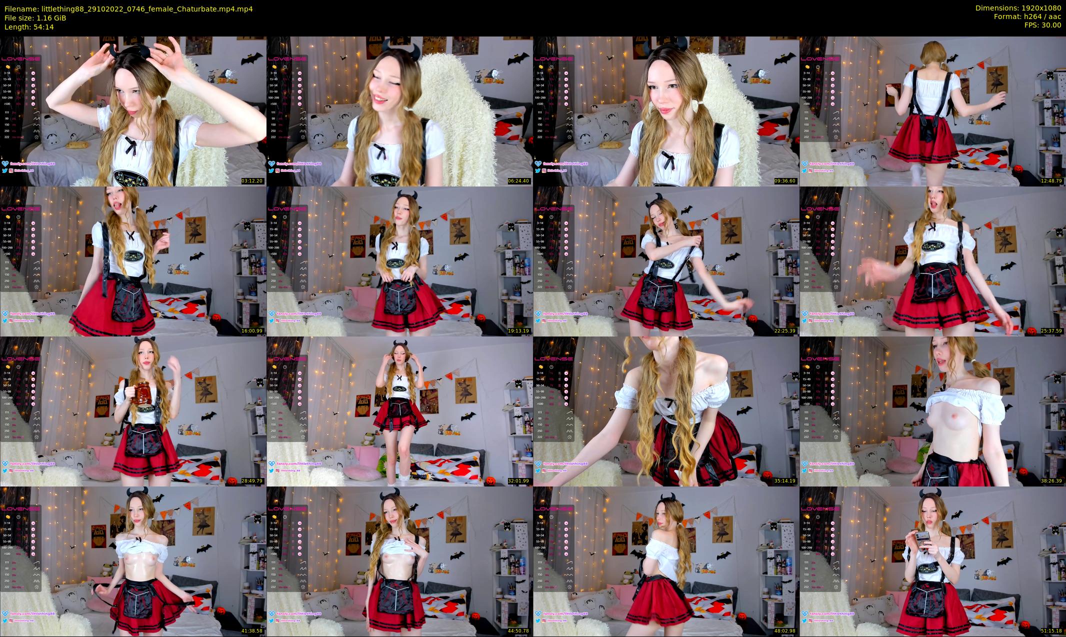 littlething88 — 55 minute Chaturbate female cam show recording, 1080p, Oct 29, 2022