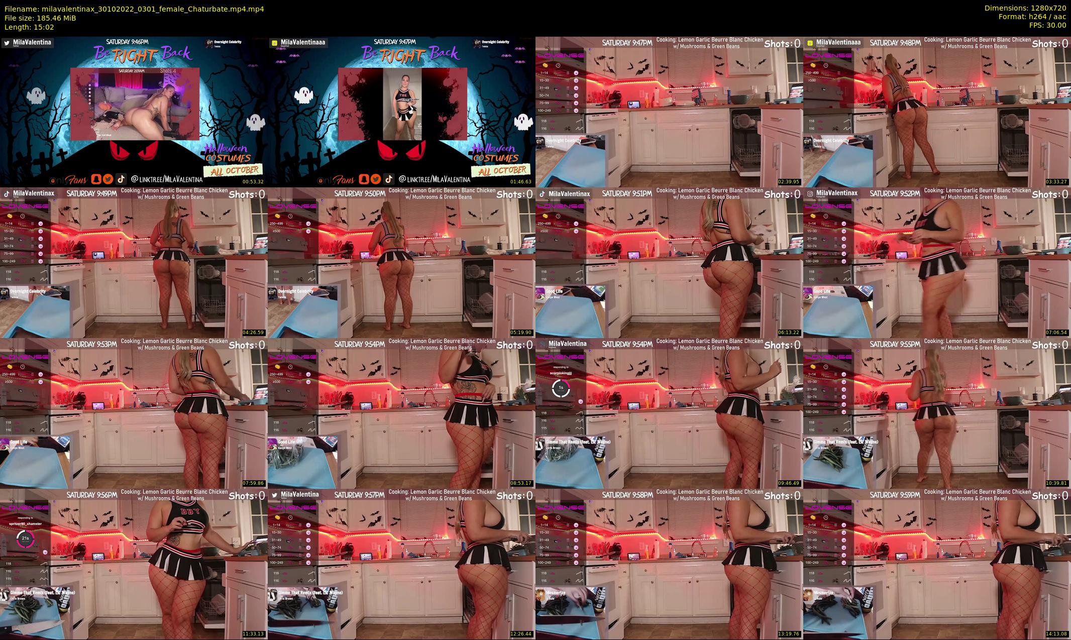 milavalentinax — 16 minute Chaturbate female cam show recording, 720p, Oct 30, 2022
