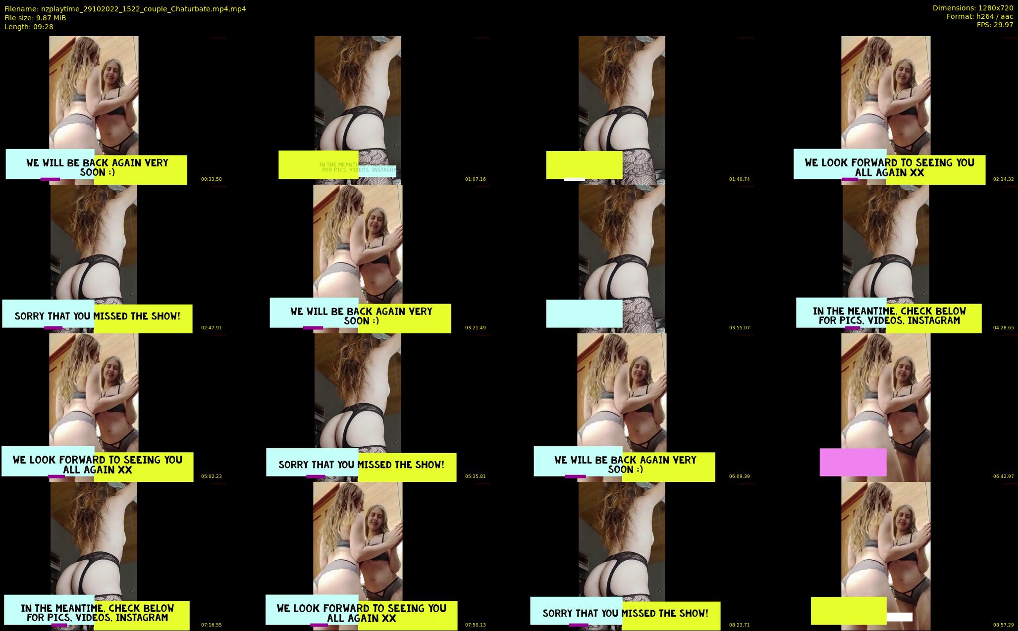 nzplaytime — 10 minute Chaturbate couple cam show recording, 720p, Oct 29, 2022