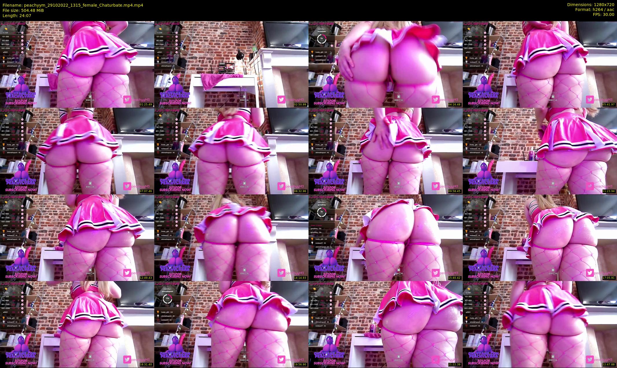 peachyym — 25 minute Chaturbate female cam show recording, 720p, Oct 29, 2022