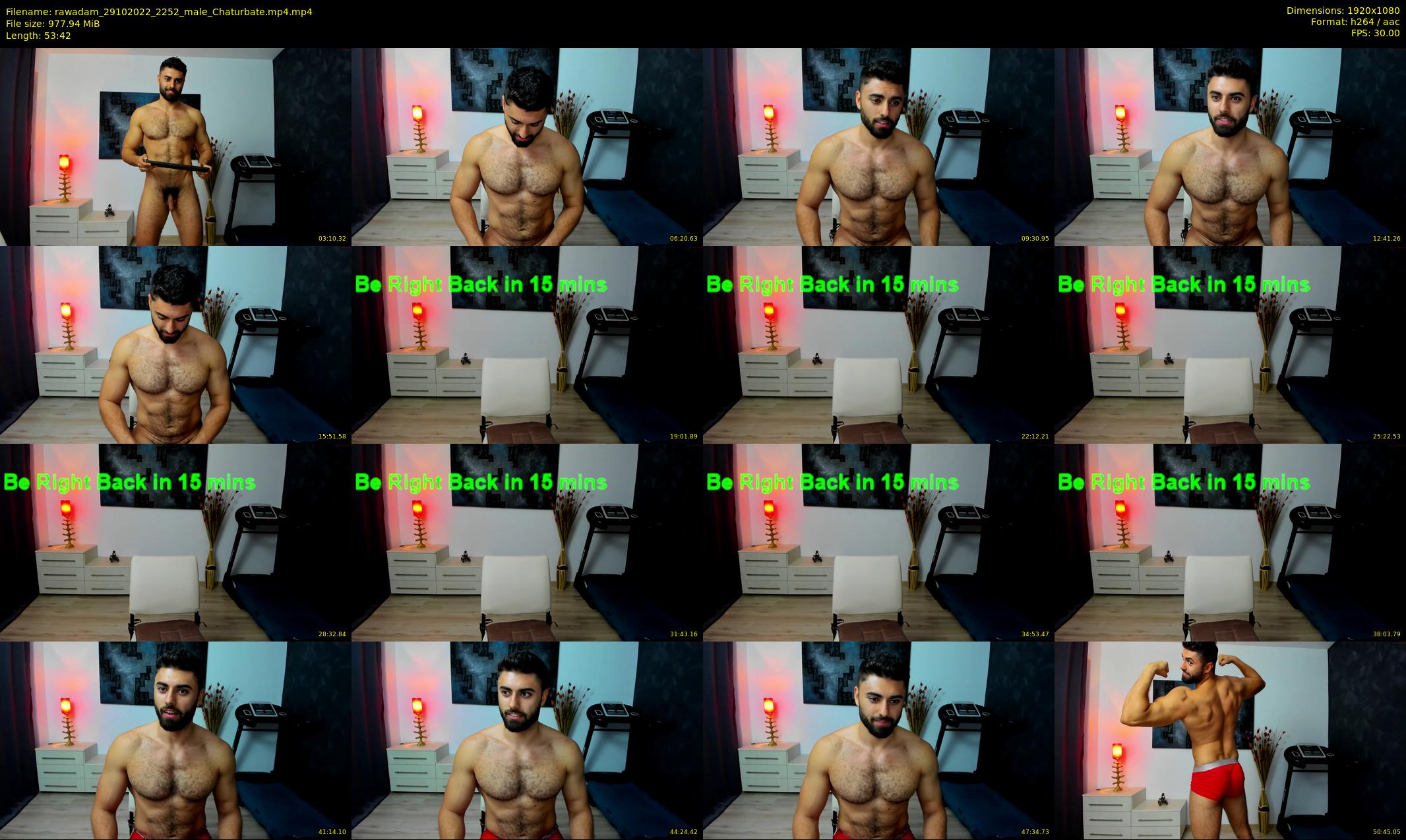 rawadam — 54 minute Chaturbate male cam show recording, 1080p, Oct 29, 2022