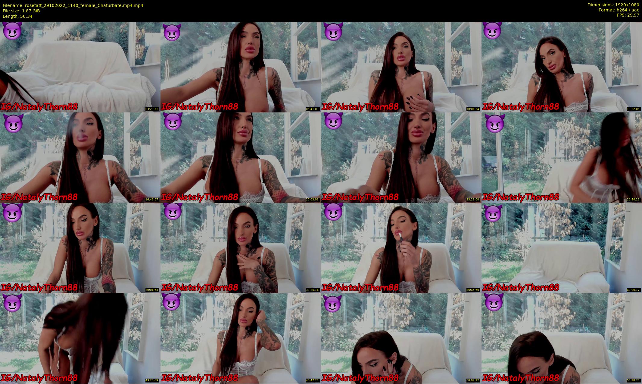 rosetatt — 57 minute Chaturbate female cam show recording, 1080p, Oct 29, 2022