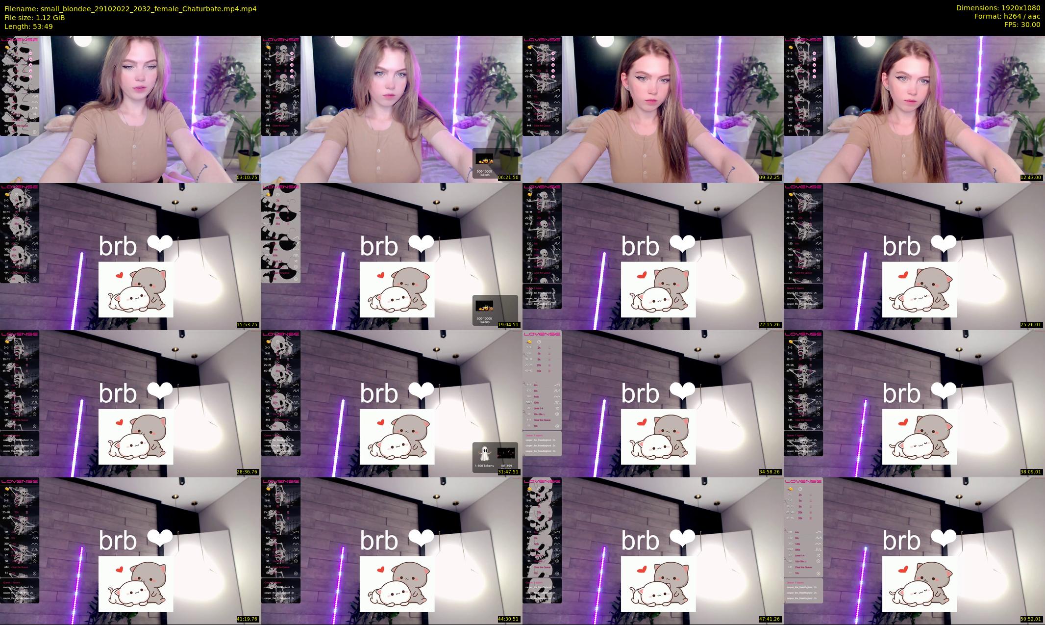 small_blondee — 54 minute Chaturbate female cam show recording, 1080p, Oct 29, 2022
