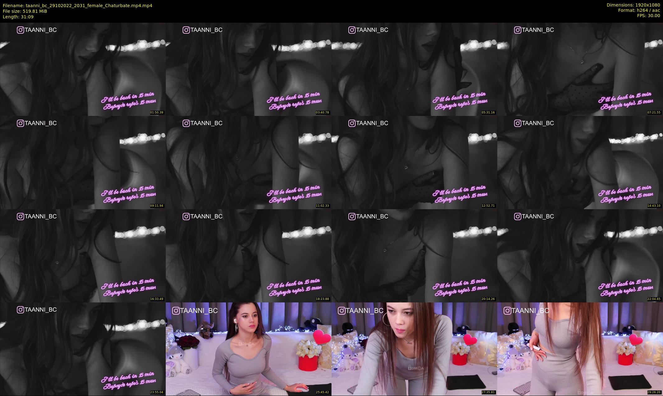 taanni_bc — 32 minute Chaturbate female cam show recording, 1080p, Oct 29, 2022