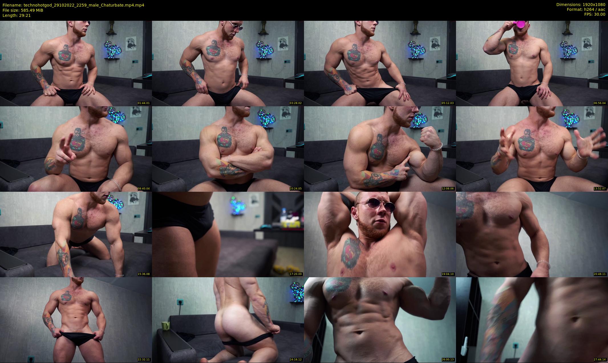 technohotgod — 30 minute Chaturbate male cam show recording, 1080p, Oct 29, 2022