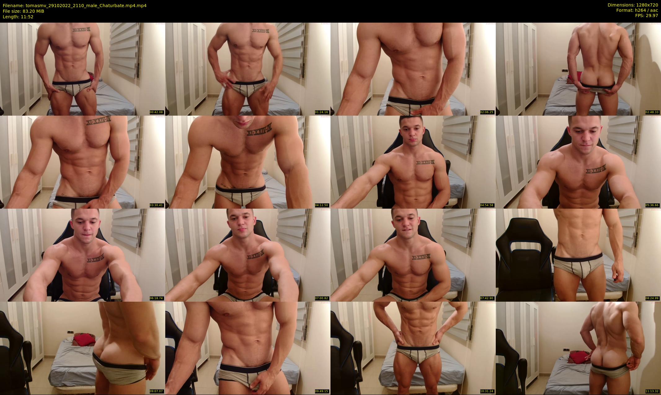 tomasmv — 12 minute Chaturbate male cam show recording, 720p, Oct 29, 2022