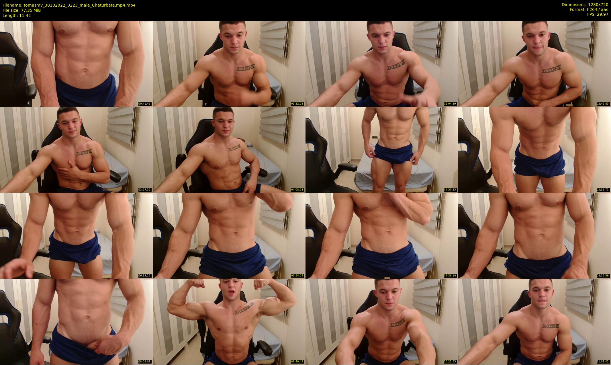 tomasmv — 12 minute Chaturbate male cam show recording, 720p, Oct 30, 2022