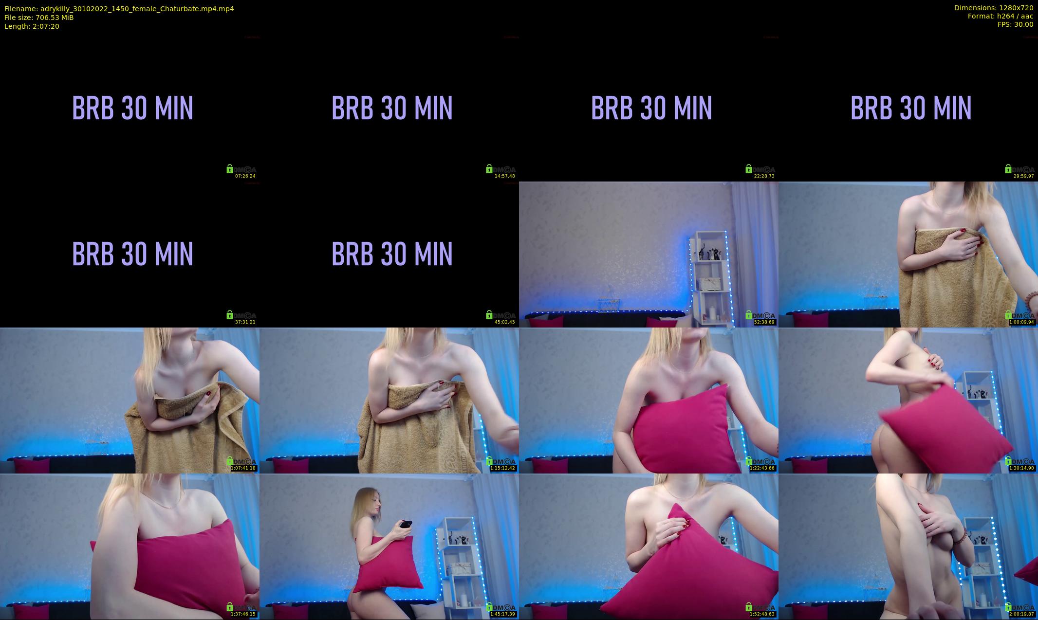 adrykilly — 128 minute Chaturbate female cam show recording, 720p, Oct 30, 2022