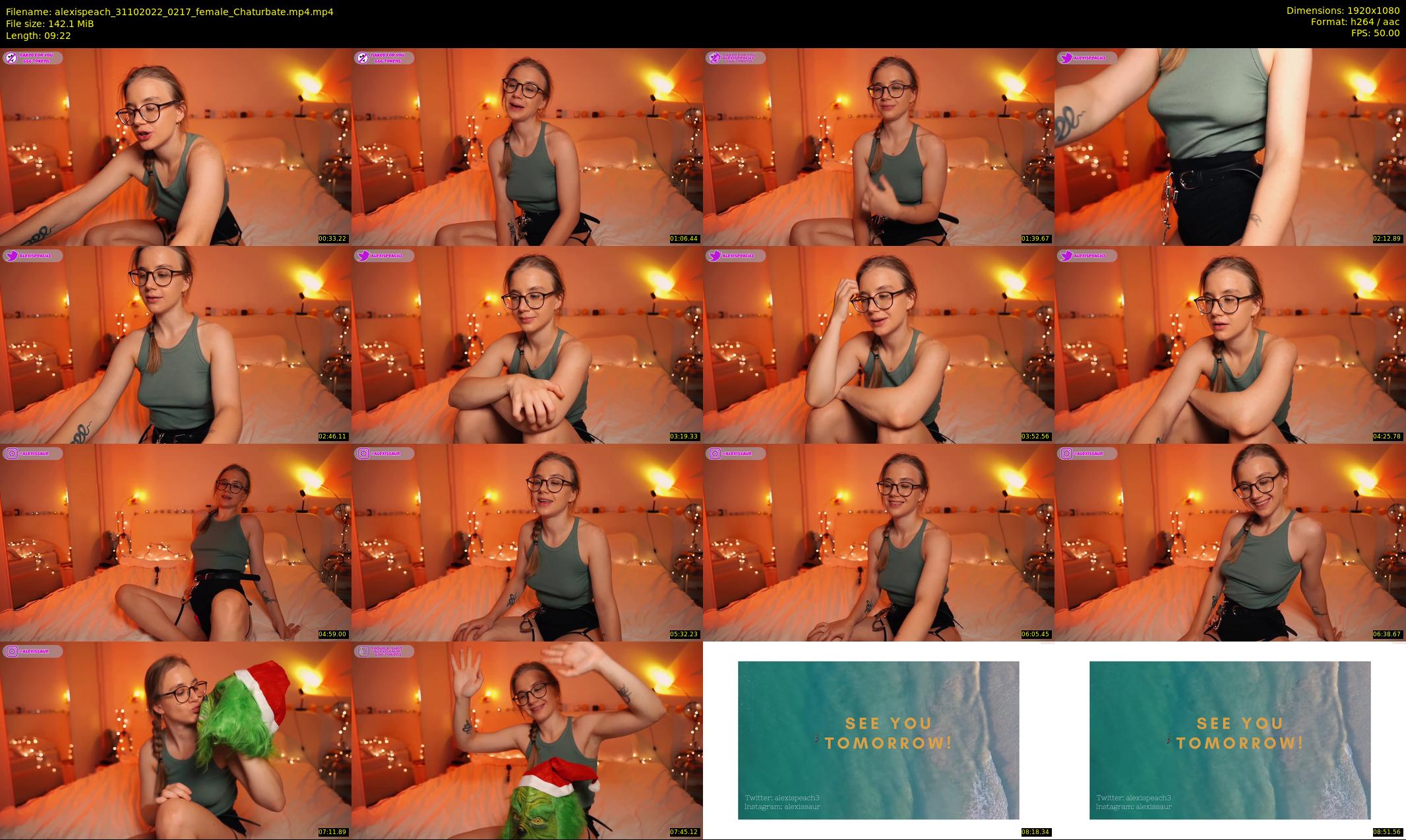 alexispeach — 10 minute Chaturbate female cam show recording, 1080p, Oct 31, 2022