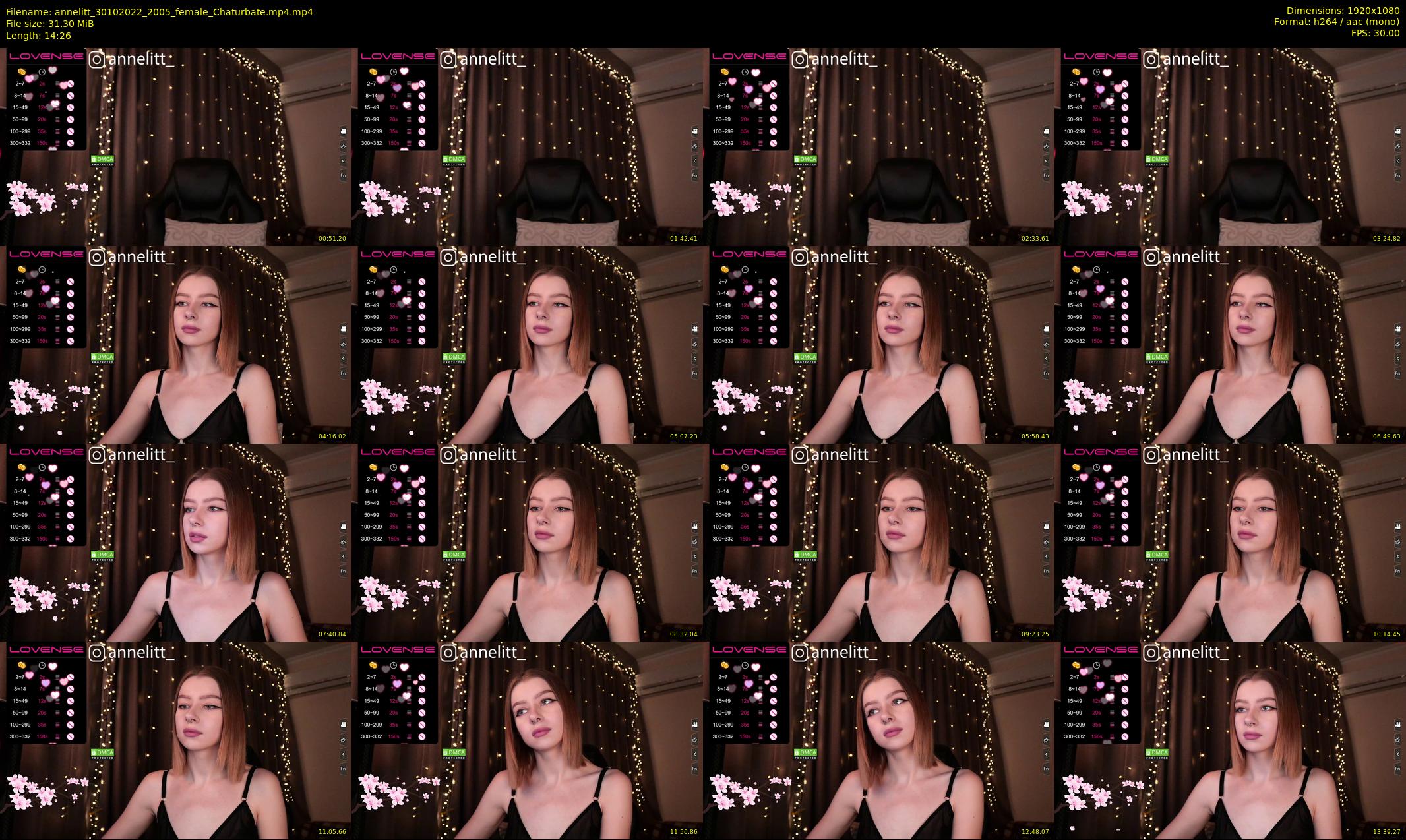 annelitt — 15 minute Chaturbate female cam show recording, 1080p, Oct 30, 2022