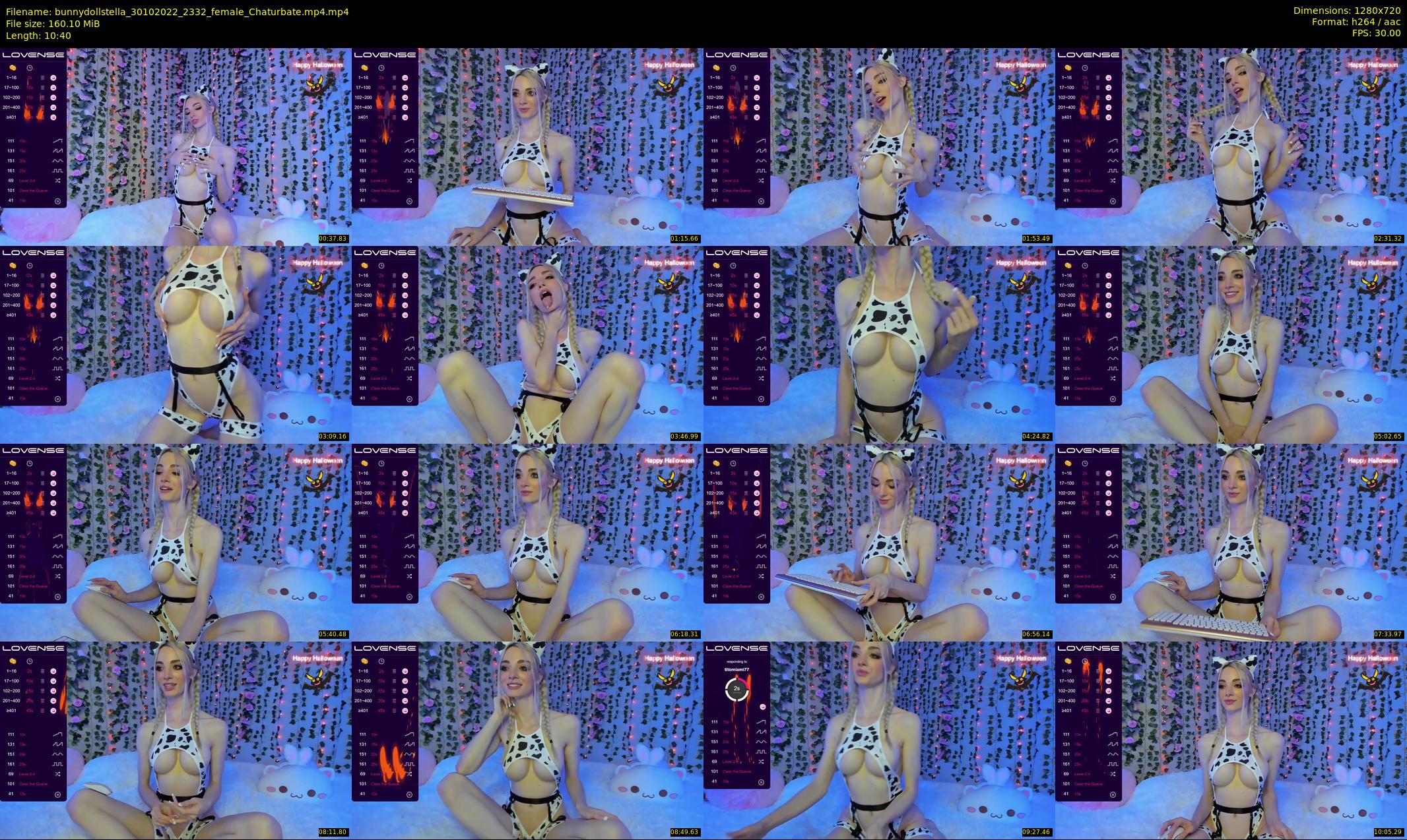 bunnydollstella — 11 minute Chaturbate female cam show recording, 720p, Oct 30, 2022
