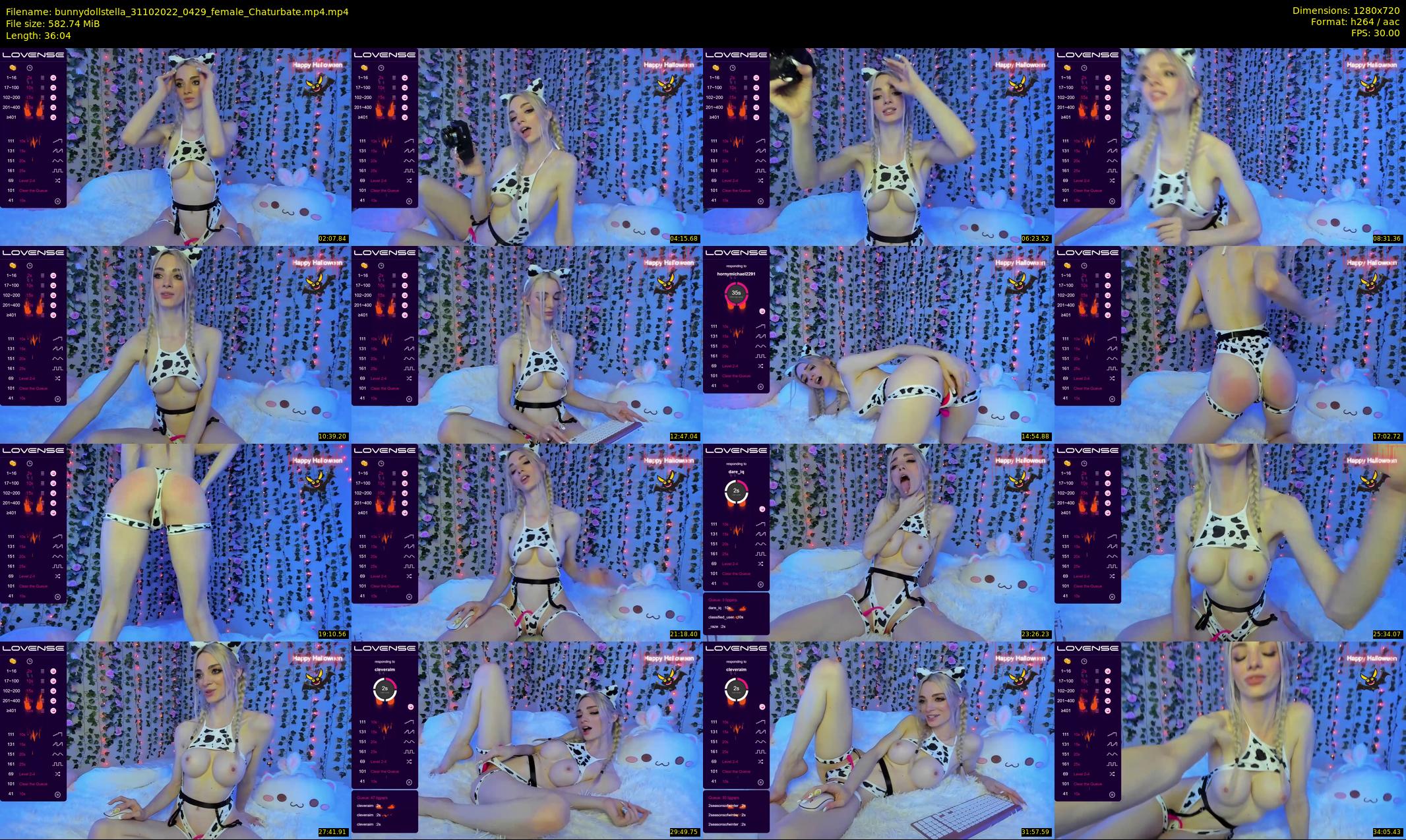 bunnydollstella — 37 minute Chaturbate female cam show recording, 720p, Oct 31, 2022