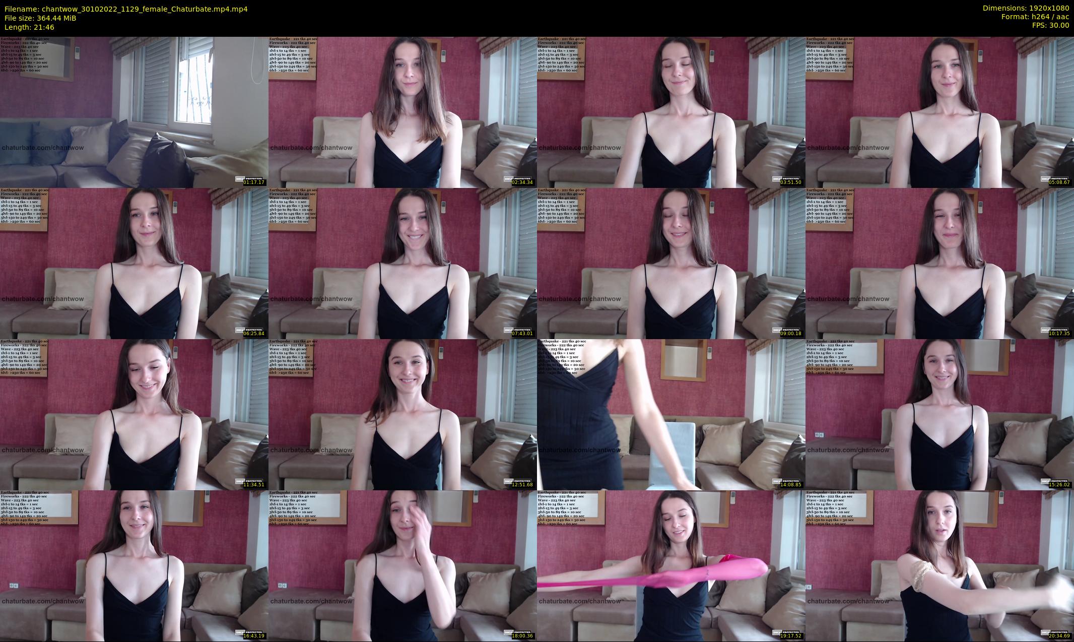 chantwow — 22 minute Chaturbate female cam show recording, 1080p, Oct 30, 2022