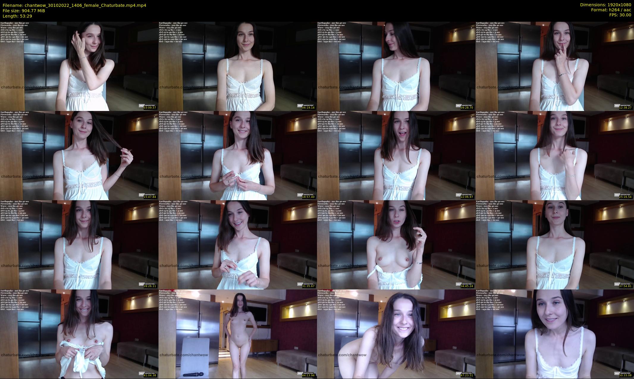 chantwow — 54 minute Chaturbate female cam show recording, 1080p, Oct 30, 2022