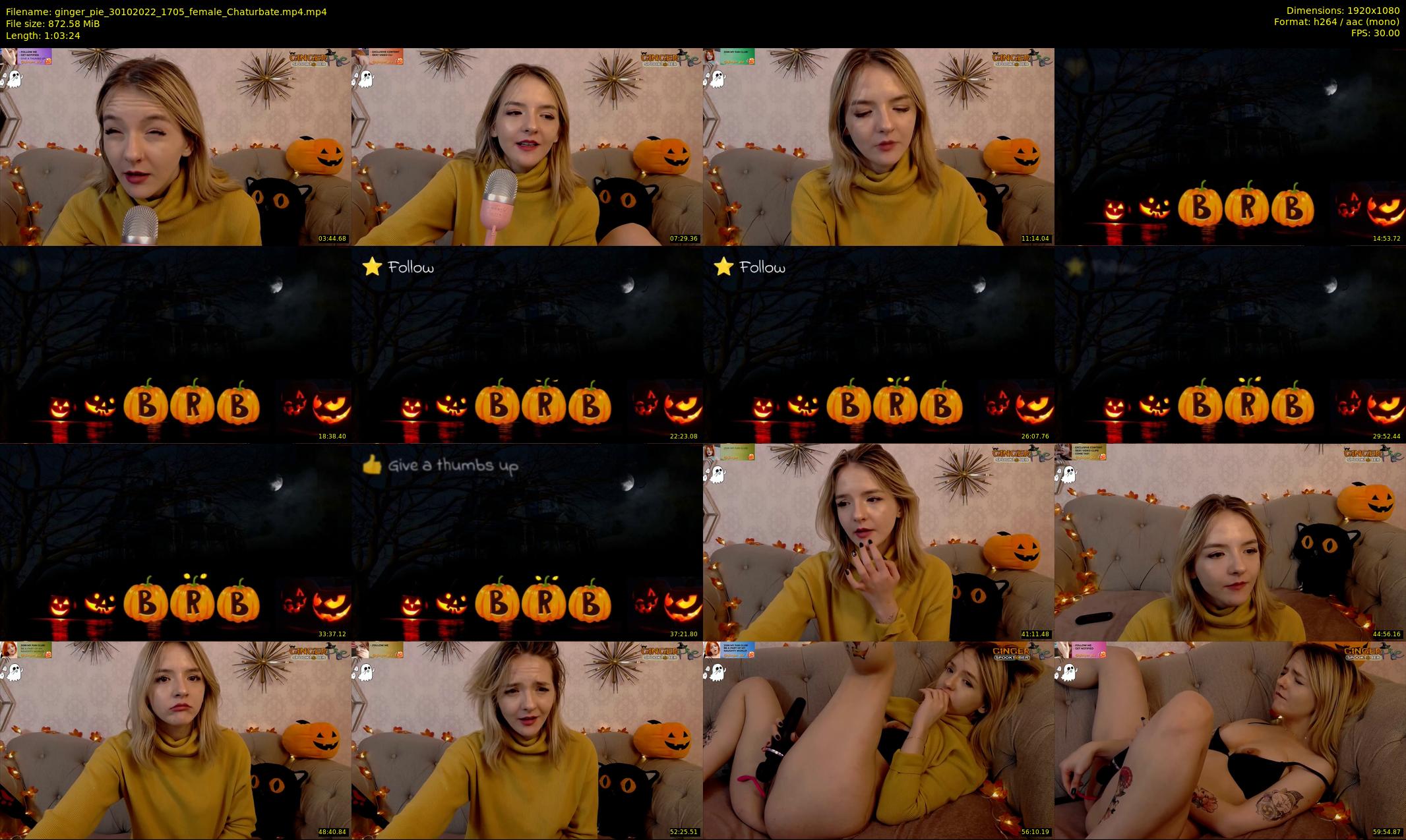 ginger_pie — 64 minute Chaturbate female cam show recording, 1080p, Oct 30, 2022