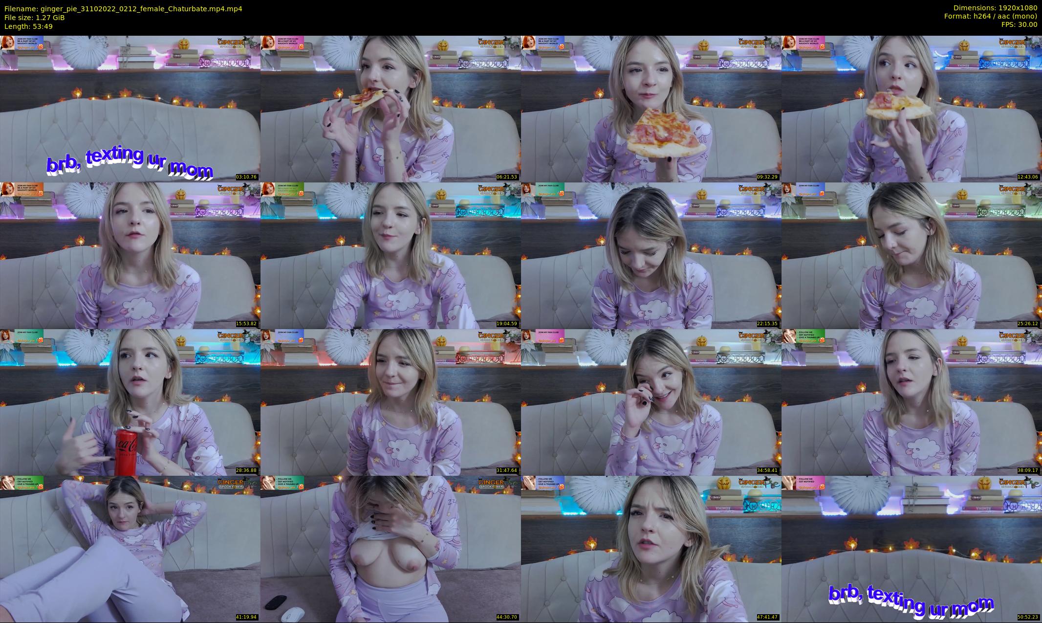 ginger_pie — 54 minute Chaturbate female cam show recording, 1080p, Oct 31, 2022