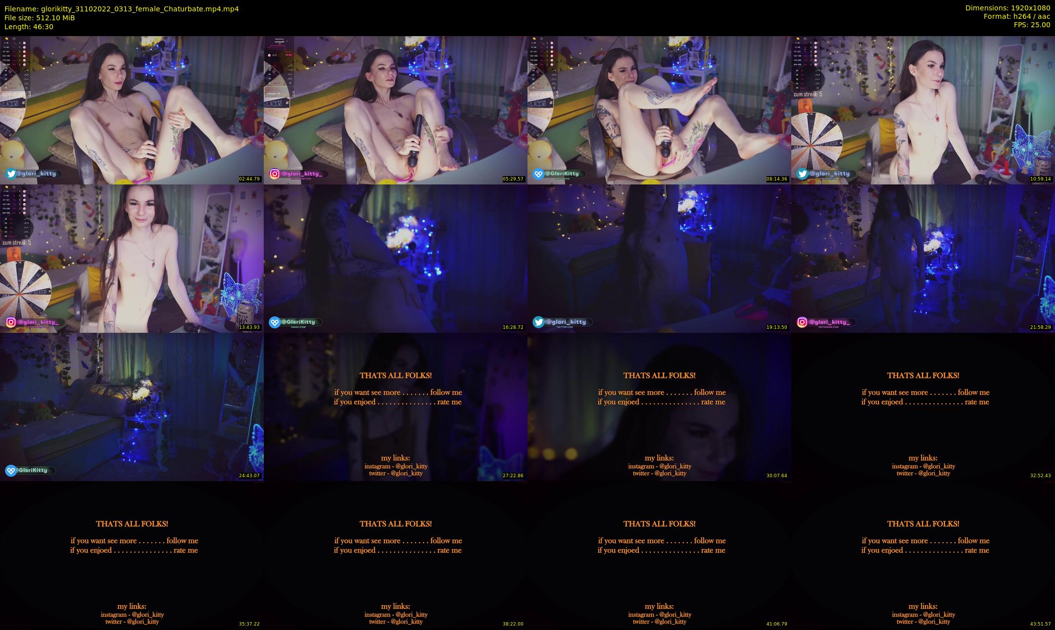glorikitty — 47 minute Chaturbate female cam show recording, 1080p, Oct 31, 2022