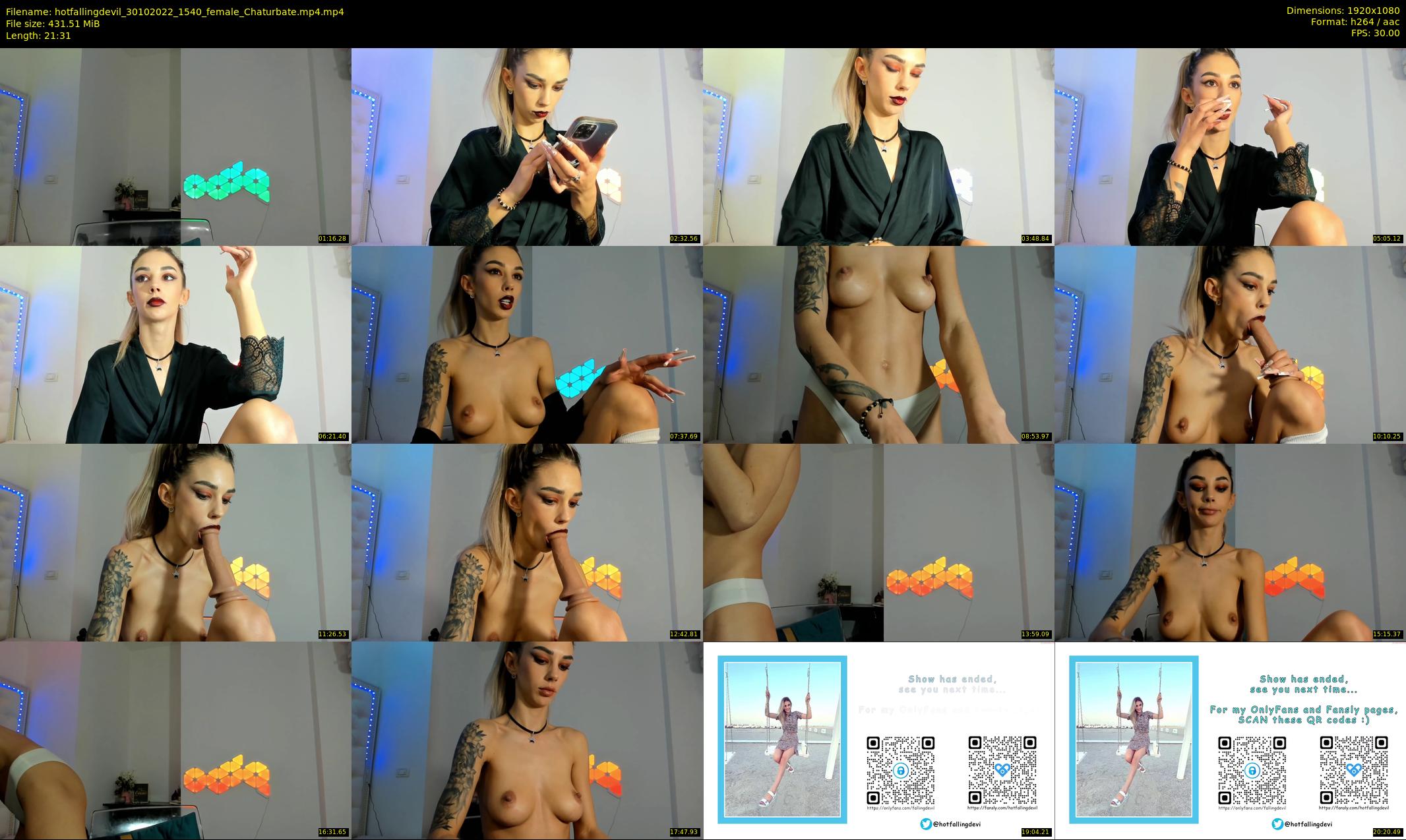 hotfallingdevil — 22 minute Chaturbate female cam show recording, 1080p, Oct 30, 2022