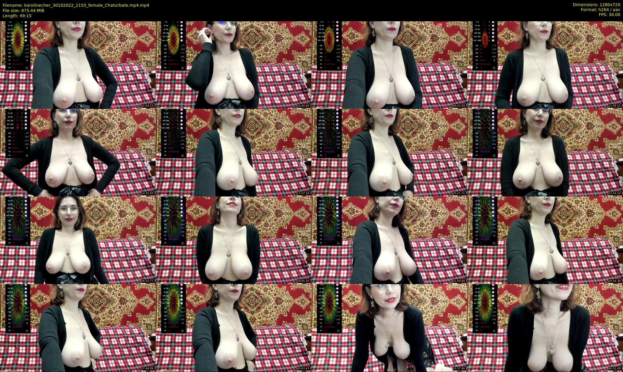 karolinecher — 50 minute Chaturbate female cam show recording, 720p, Oct 30, 2022