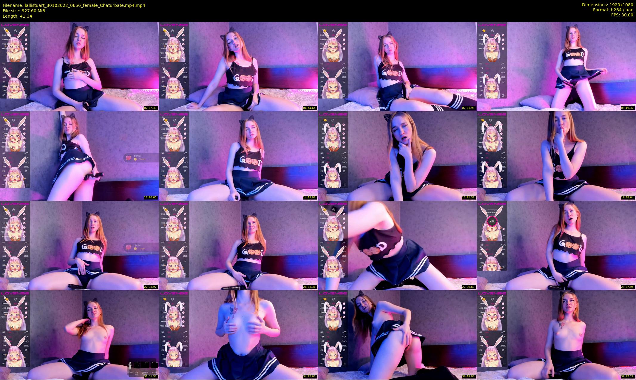 lallistuart — 42 minute Chaturbate female cam show recording, 1080p, Oct 30, 2022