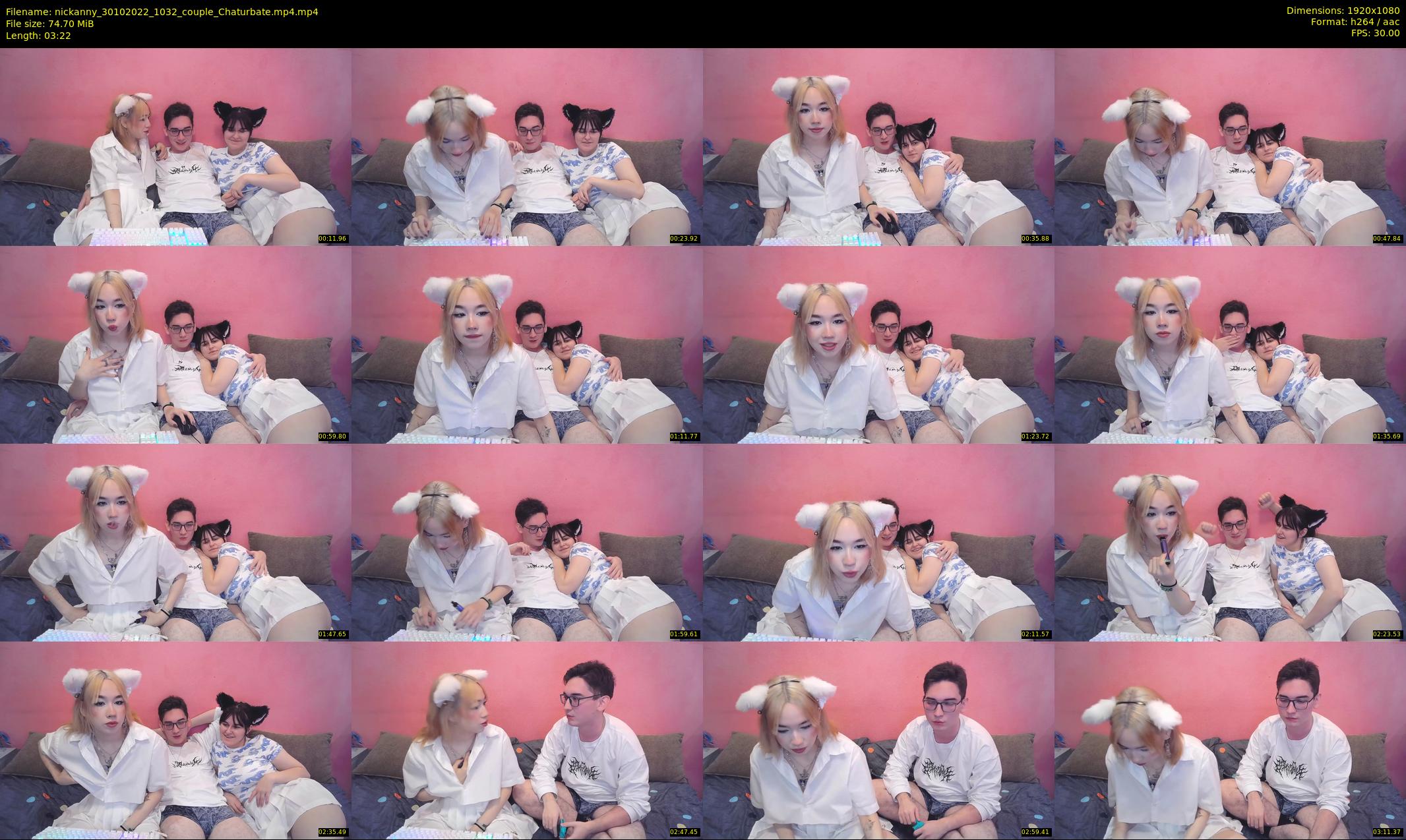 nickanny — 4 minute Chaturbate couple cam show recording, 1080p, Oct 30, 2022