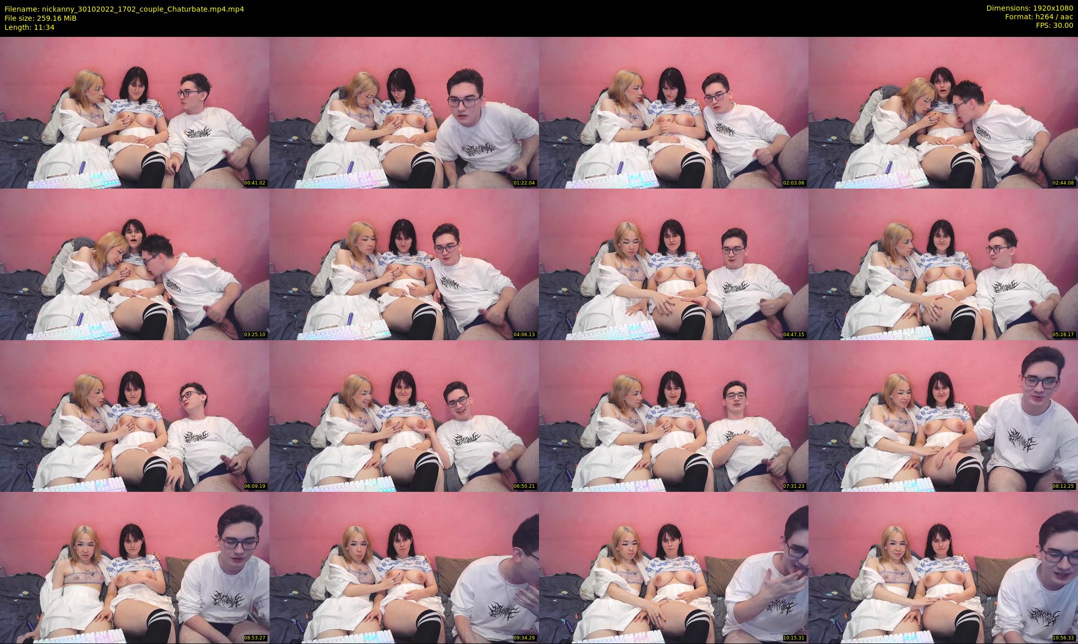 nickanny — 12 minute Chaturbate couple cam show recording, 1080p, Oct 30, 2022