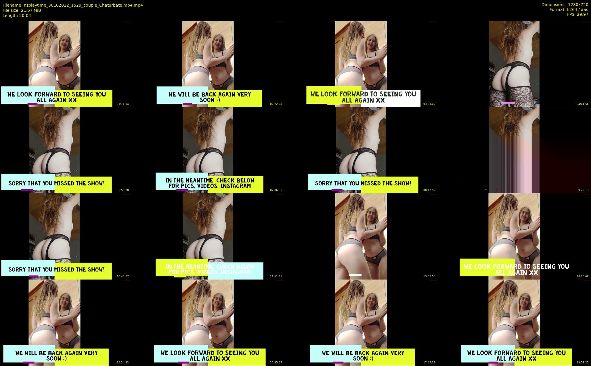 nzplaytime — 21 minute Chaturbate couple cam show recording, 720p, Oct 30, 2022