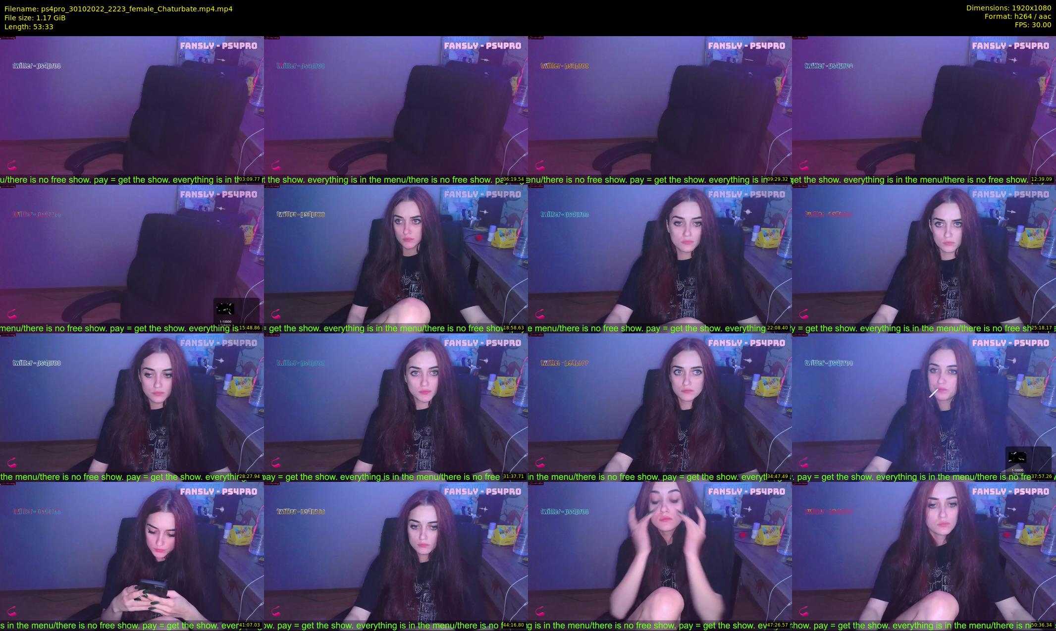 ps4pro — 54 minute Chaturbate female cam show recording, 1080p, Oct 30, 2022