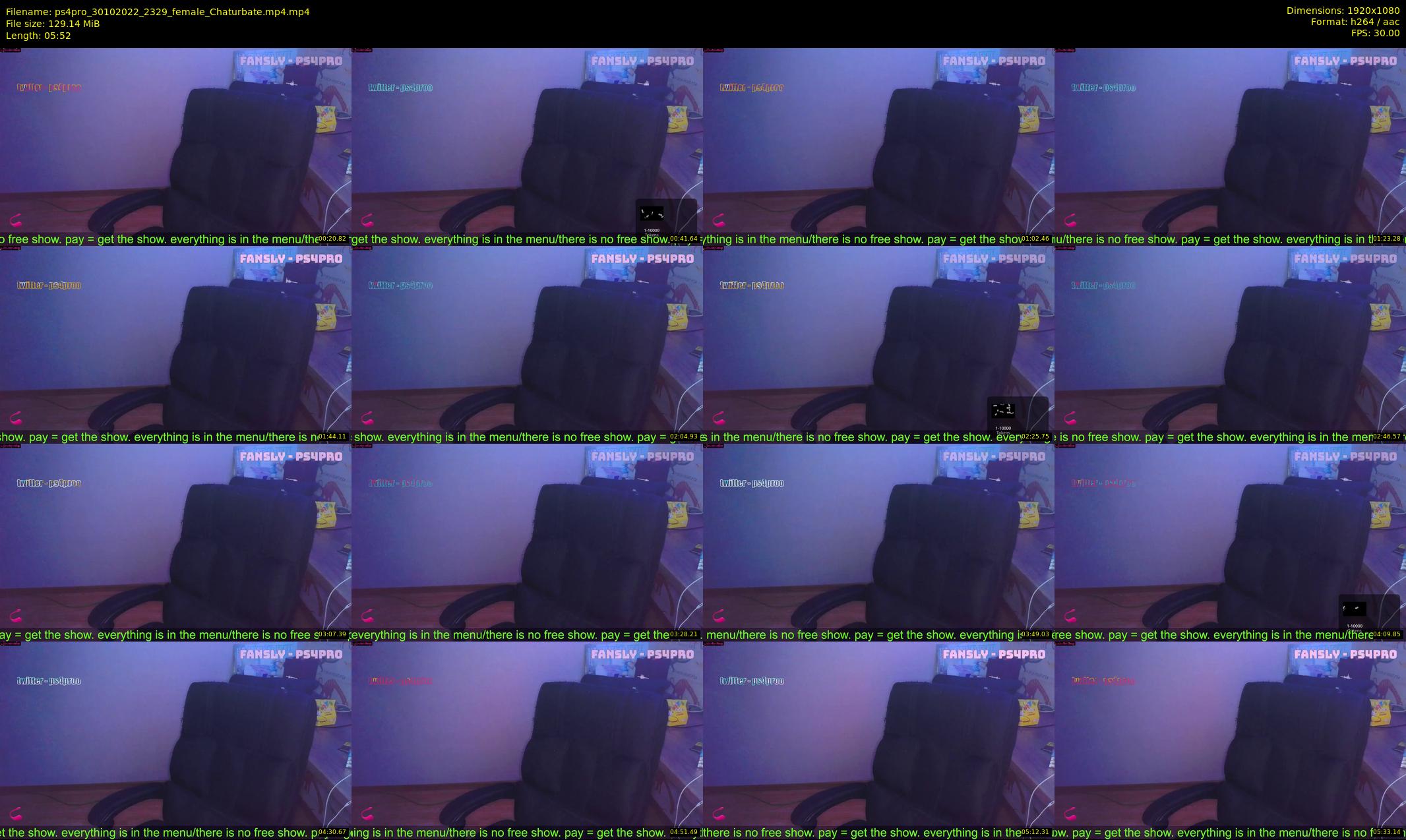 ps4pro — 6 minute Chaturbate female cam show recording, 1080p, Oct 30, 2022
