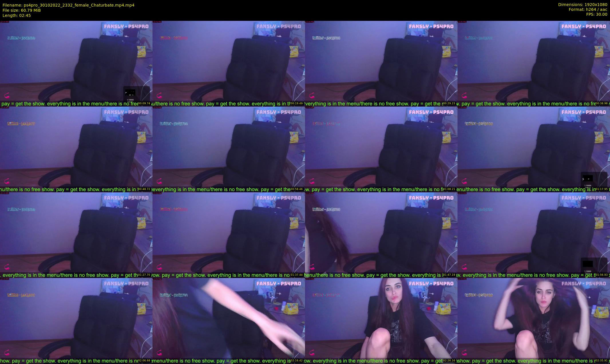 ps4pro — 3 minute Chaturbate female cam show recording, 1080p, Oct 30, 2022