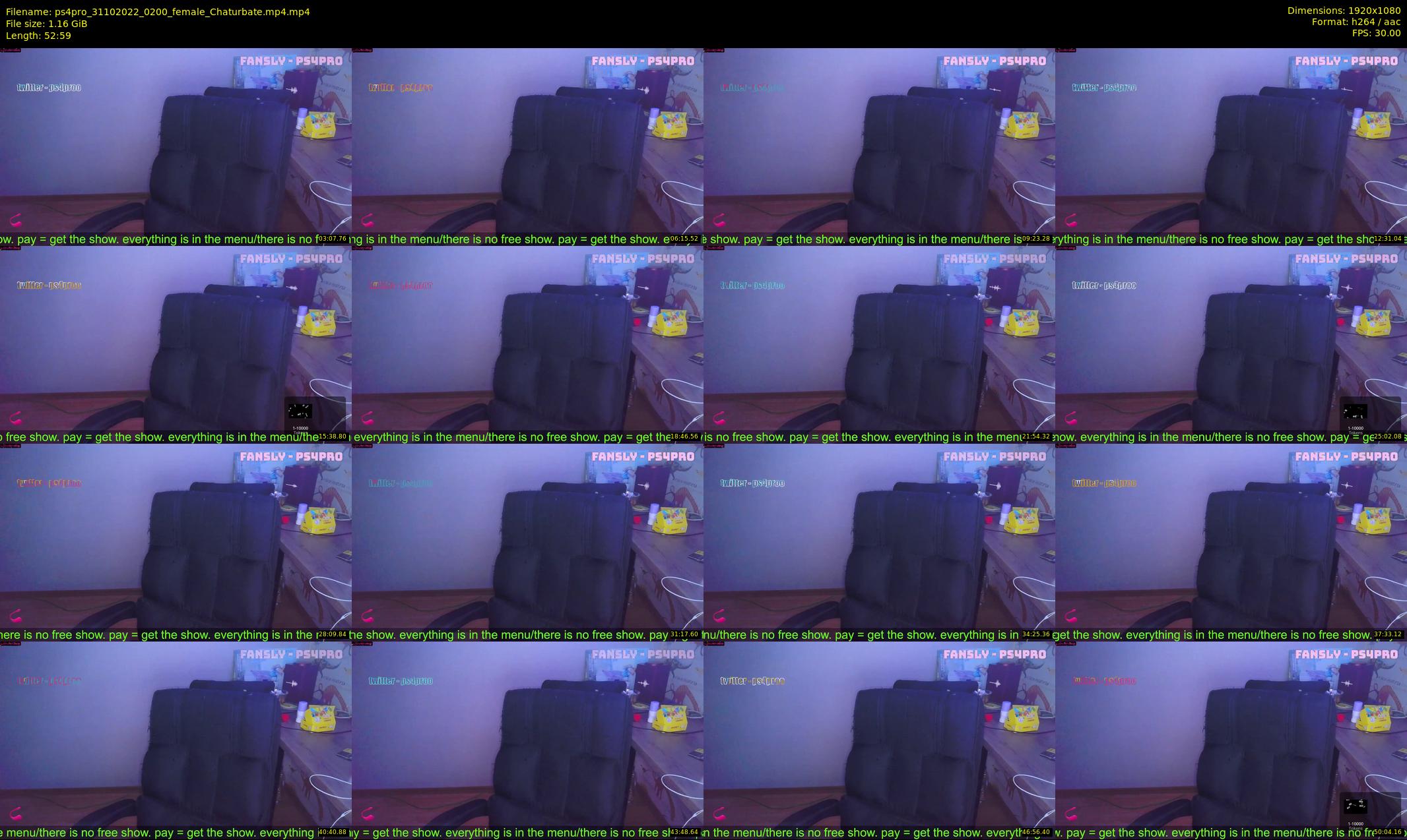 ps4pro — 53 minute Chaturbate female cam show recording, 1080p, Oct 31, 2022