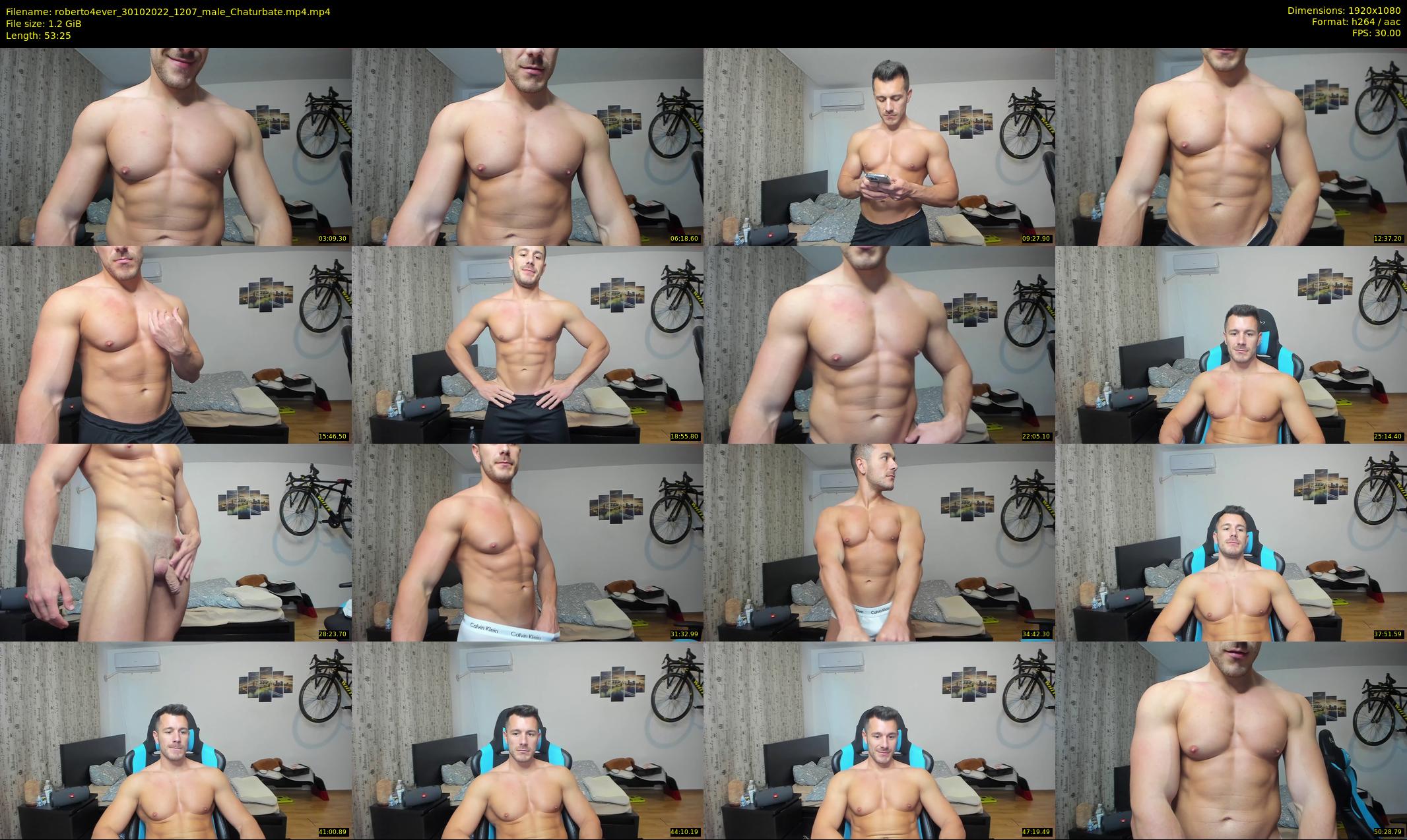 roberto4ever — 54 minute Chaturbate male cam show recording, 1080p, Oct 30, 2022