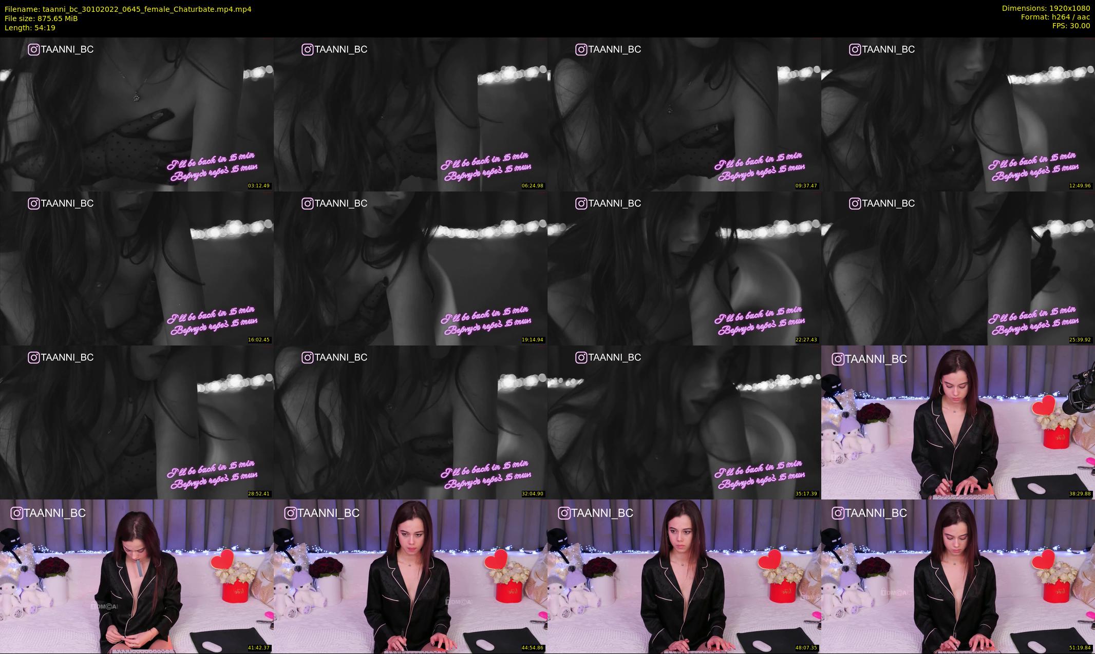 taanni_bc — 55 minute Chaturbate female cam show recording, 1080p, Oct 30, 2022