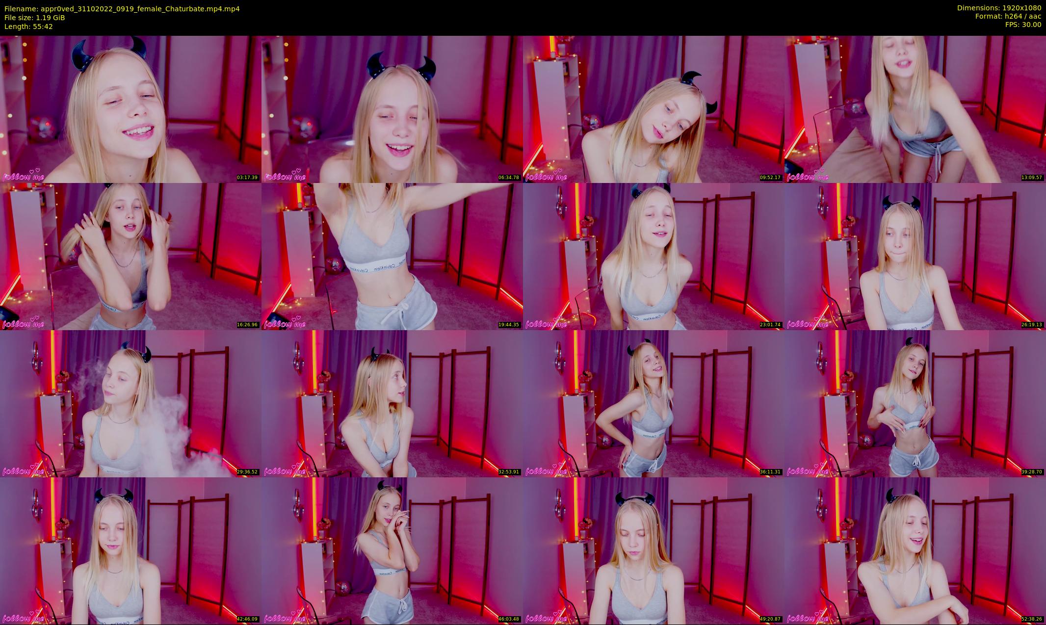 appr0ved — 56 minute Chaturbate female cam show recording, 1080p, Oct 31, 2022