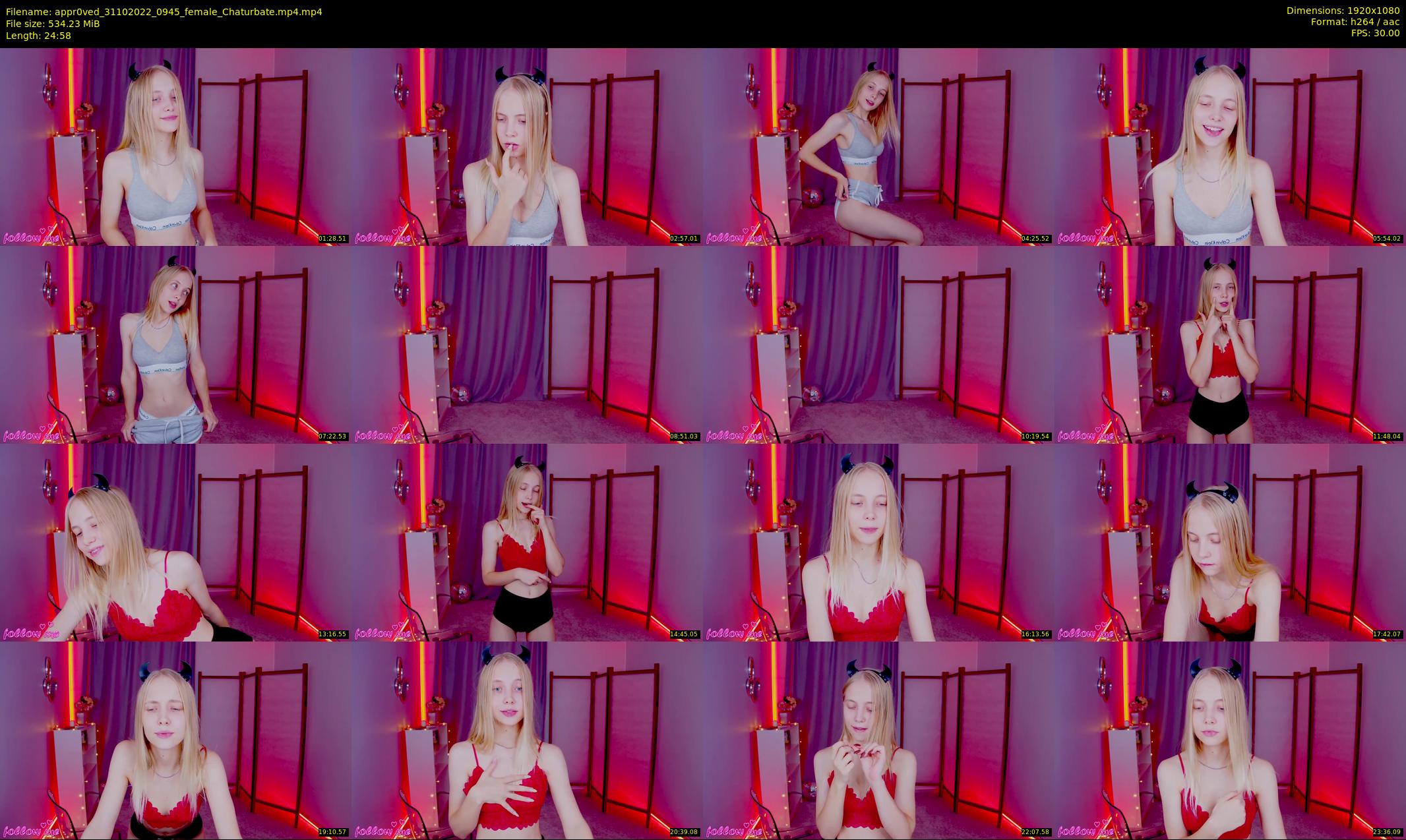 appr0ved — 25 minute Chaturbate female cam show recording, 1080p, Oct 31, 2022