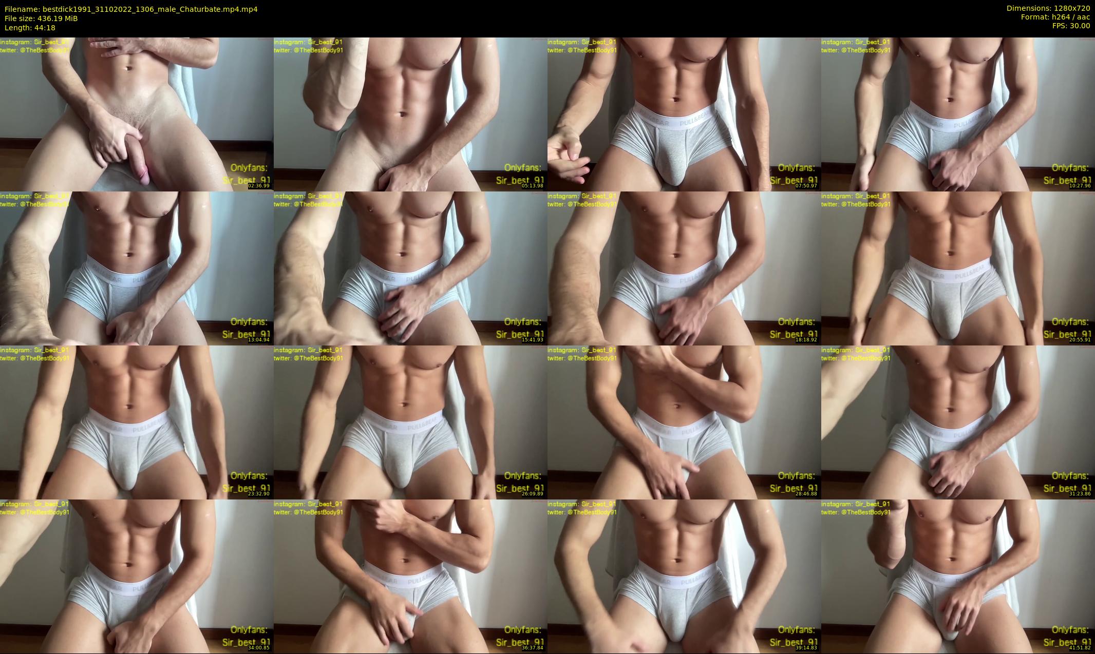 bestdick1991 — 45 minute Chaturbate male cam show recording, 720p, Oct 31, 2022