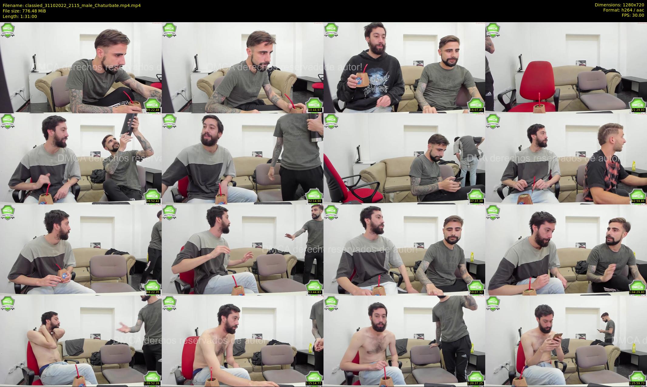 classied — 91 minute Chaturbate male cam show recording, 720p, Oct 31, 2022