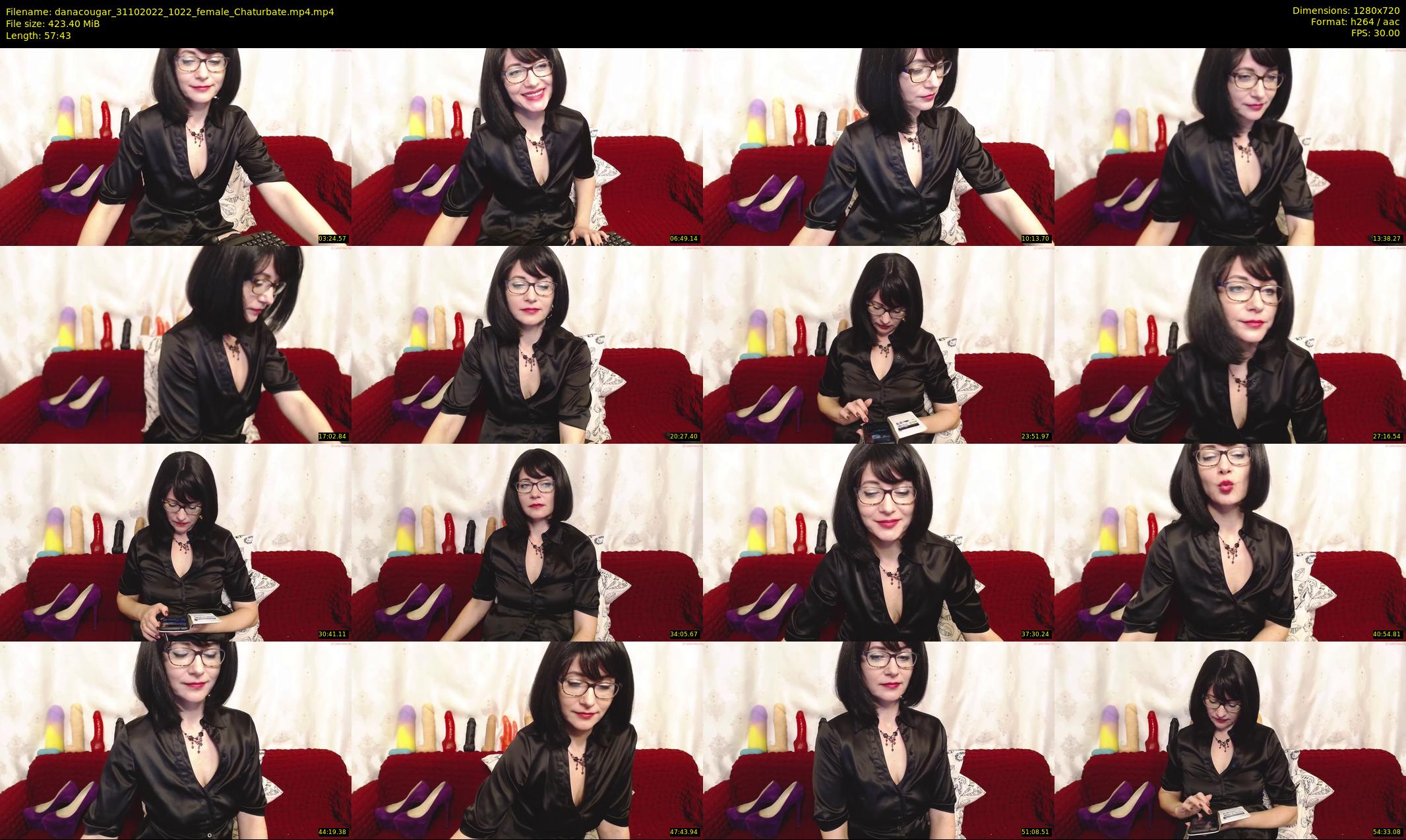 danacougar — 58 minute Chaturbate female cam show recording, 720p, Oct 31, 2022