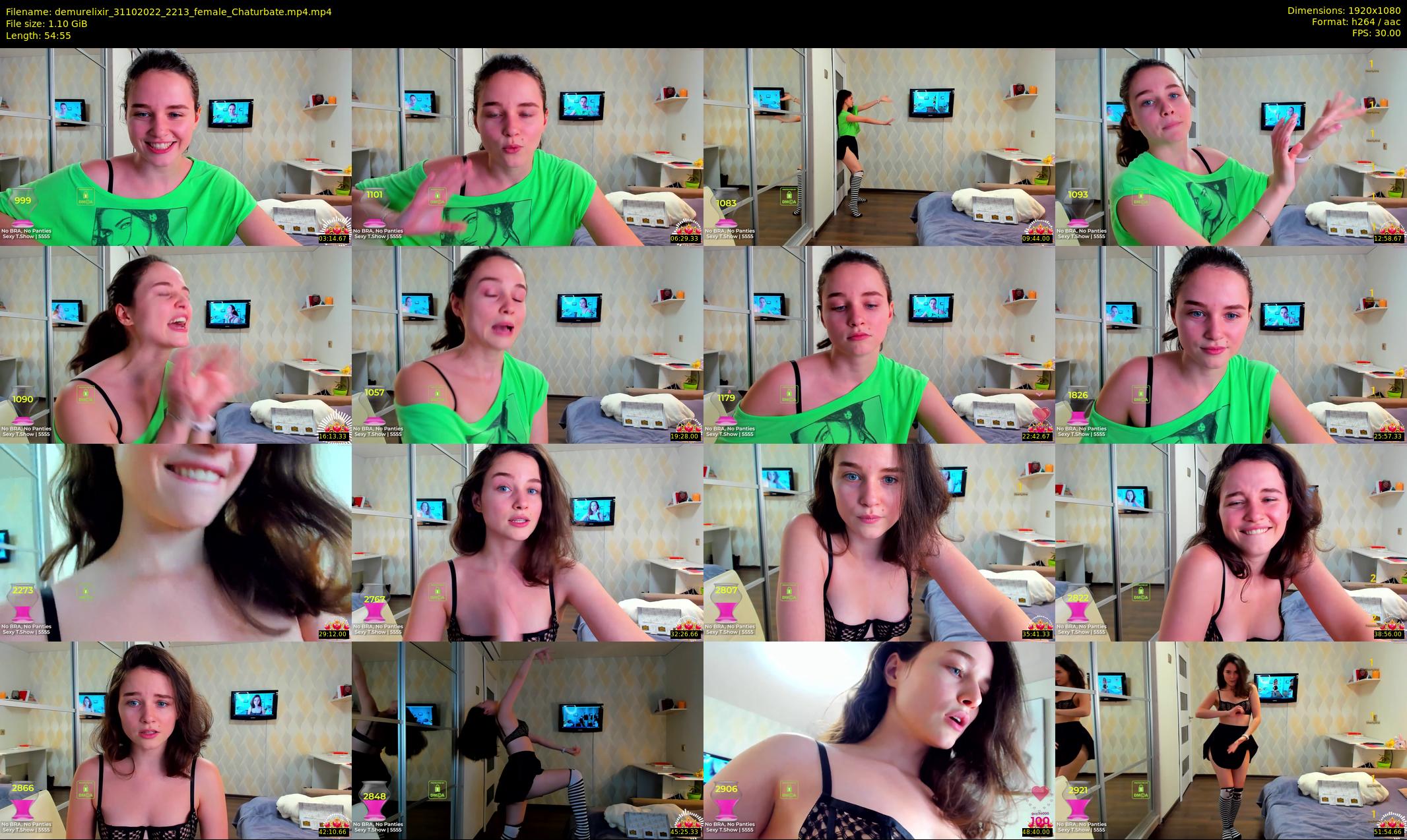 demurelixir — 55 minute Chaturbate female cam show recording, 1080p, Oct 31, 2022