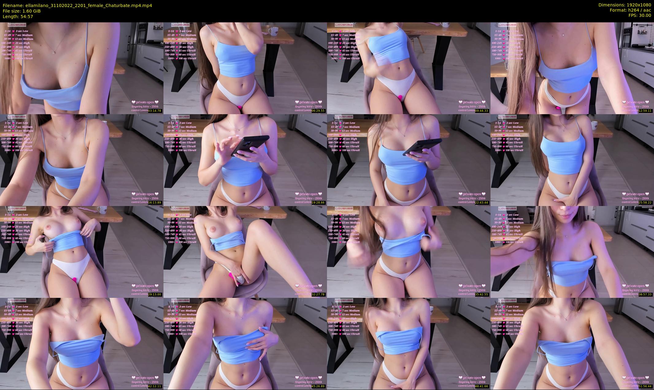 ellamilano — 55 minute Chaturbate female cam show recording, 1080p, Oct 31, 2022