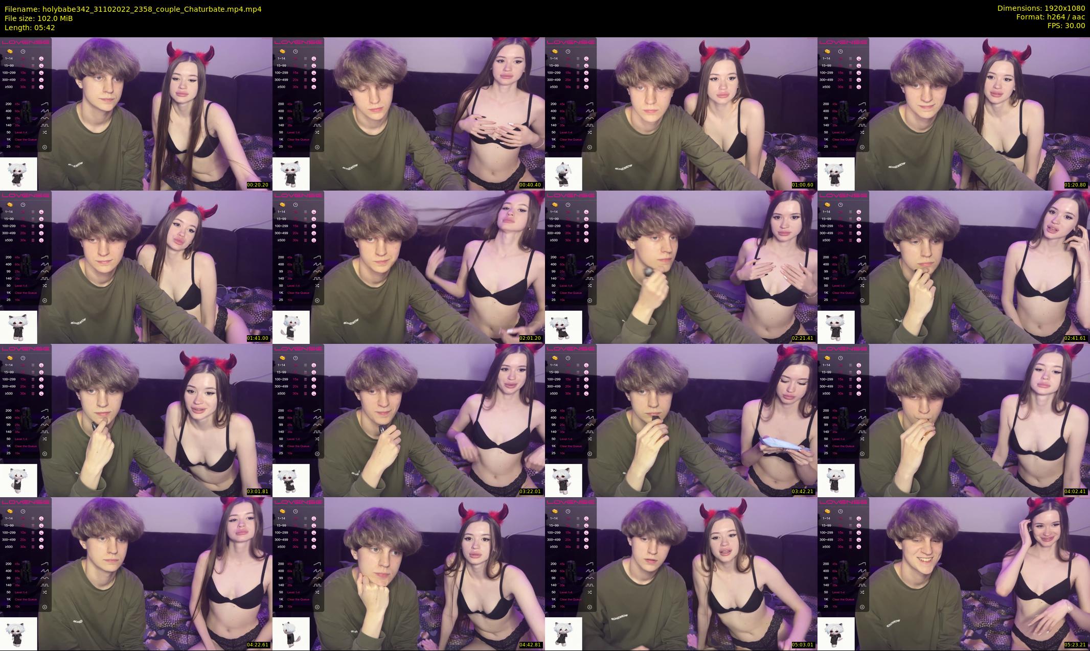 holybabe342 — 6 minute Chaturbate couple cam show recording, 1080p, Oct 31, 2022