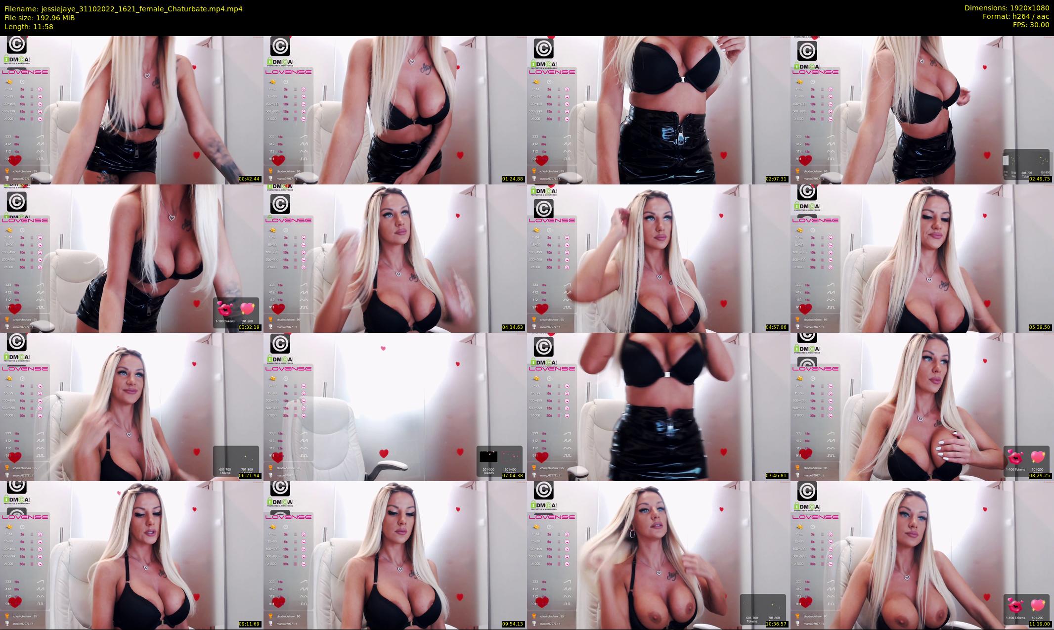 jessiejaye — 12 minute Chaturbate female cam show recording, 1080p, Oct 31, 2022