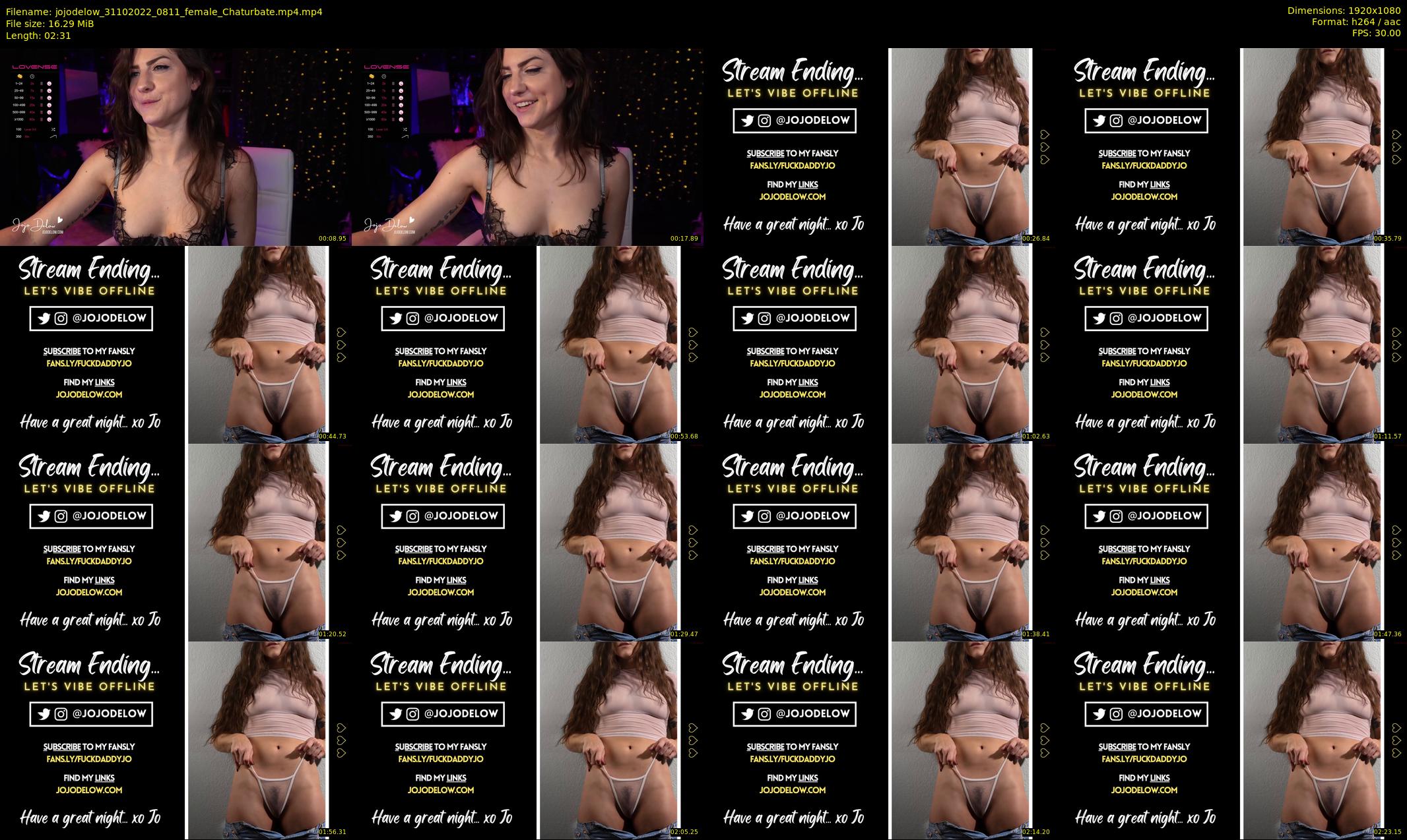 jojodelow — 3 minute Chaturbate female cam show recording, 1080p, Oct 31, 2022