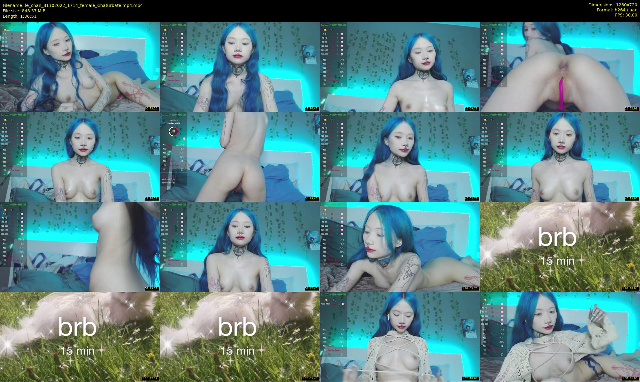le_chan — 97 minute Chaturbate female cam show recording, 720p, Oct 31, 2022