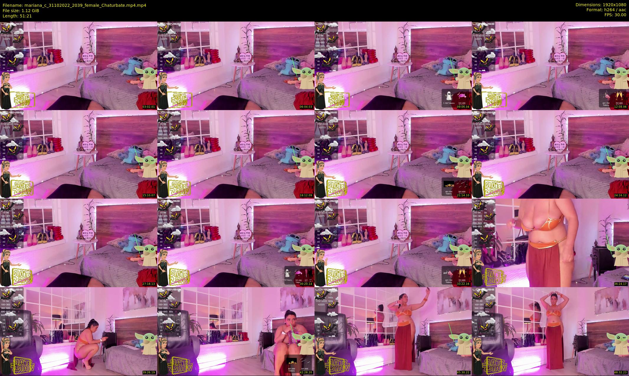 mariana_c — 52 minute Chaturbate female cam show recording, 1080p, Oct 31, 2022