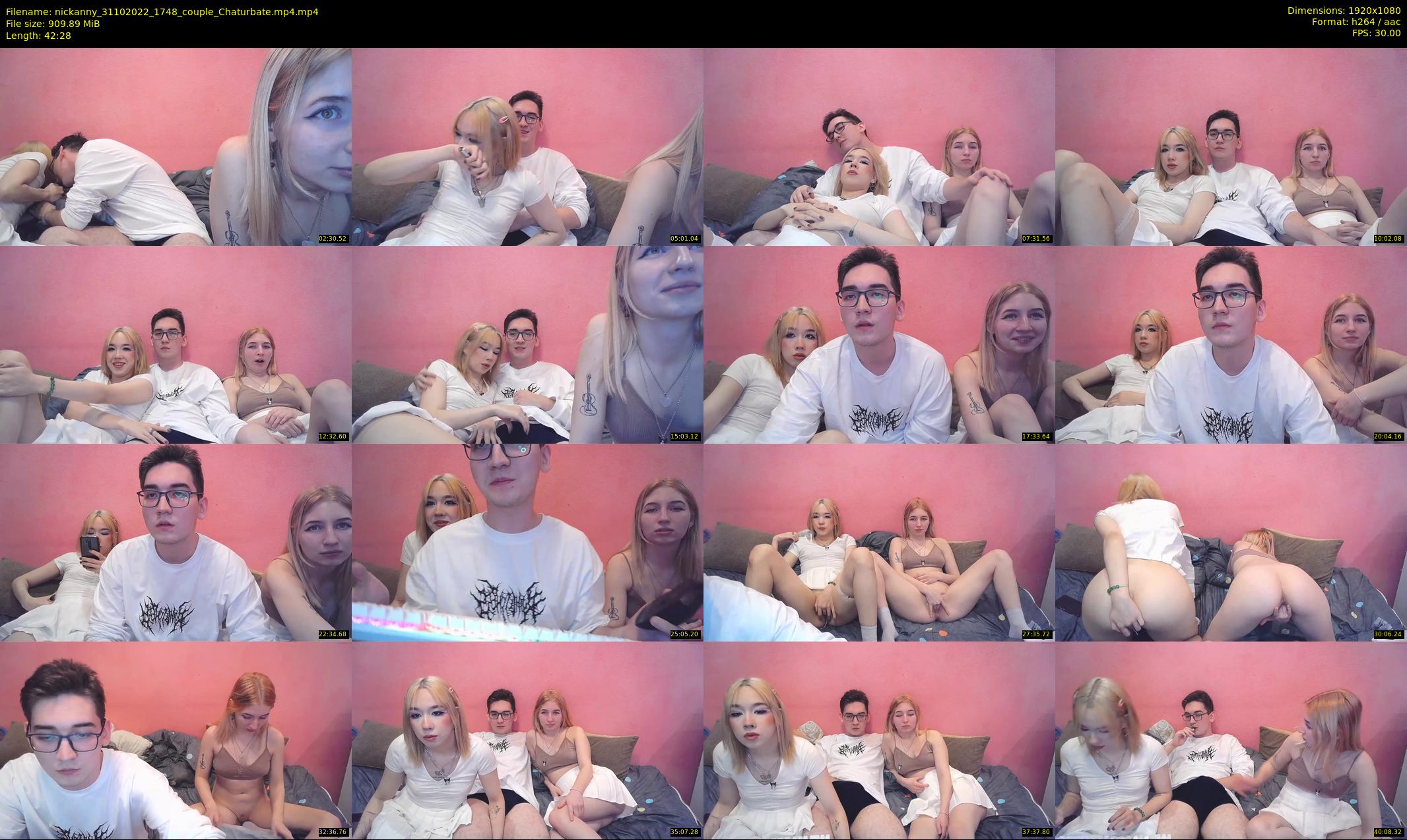 nickanny — 43 minute Chaturbate couple cam show recording, 1080p, Oct 31, 2022