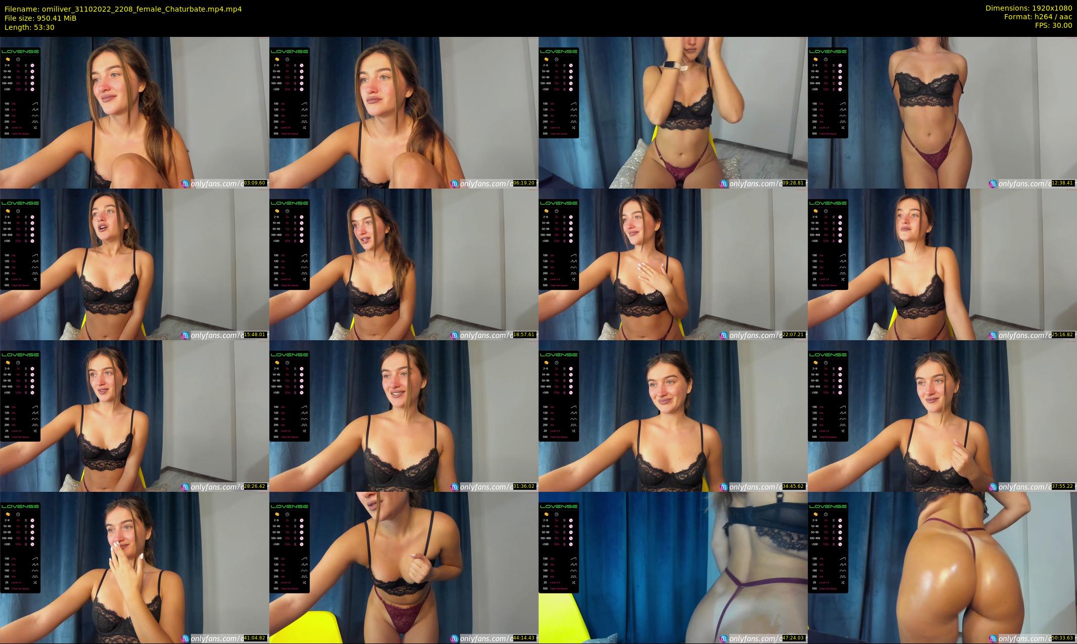 omiliver — 54 minute Chaturbate female cam show recording, 1080p, Oct 31, 2022