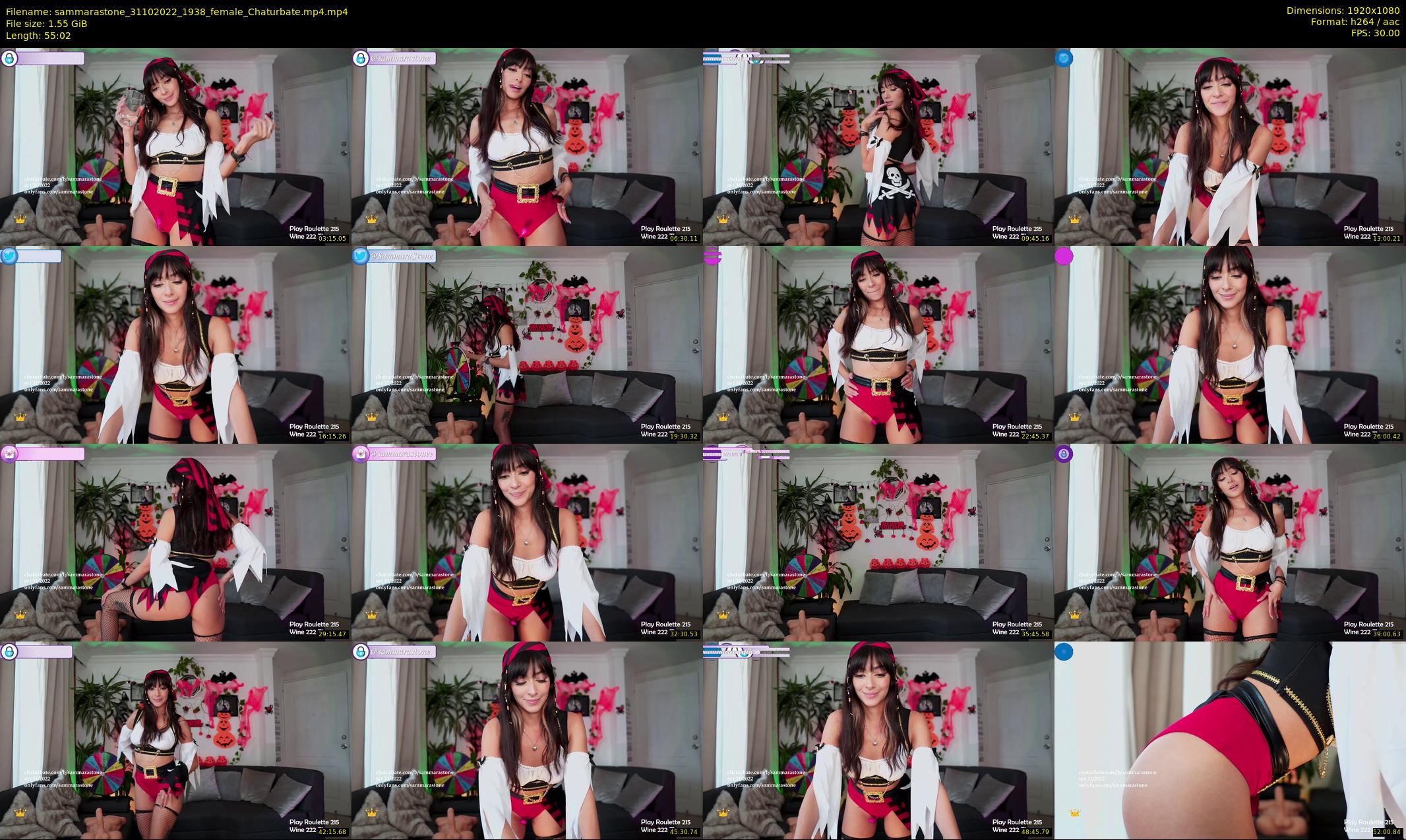 sammarastone — 56 minute Chaturbate female cam show recording, 1080p, Oct 31, 2022