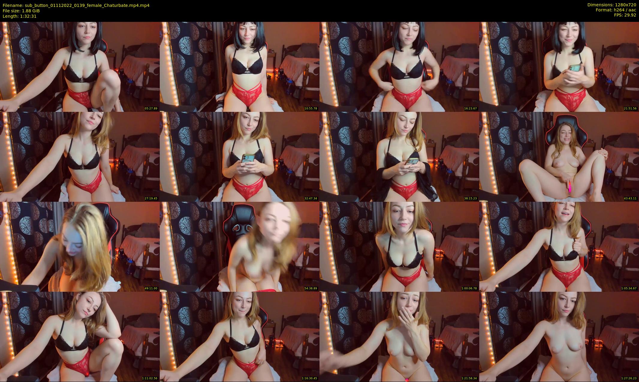 sub_button — 93 minute Chaturbate female cam show recording, 720p, Nov 1, 2022