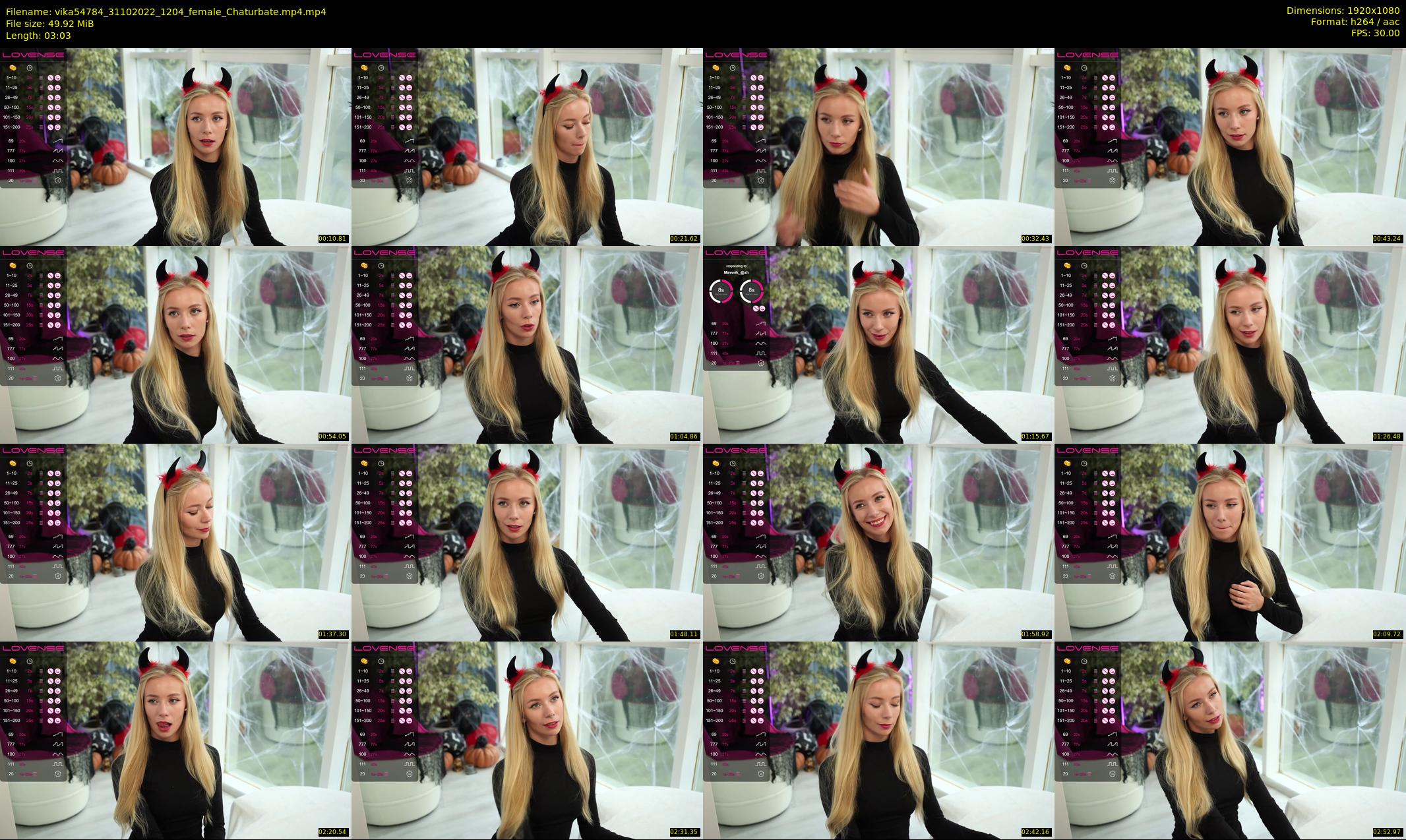 vika54784 — 4 minute Chaturbate female cam show recording, 1080p, Oct 31, 2022